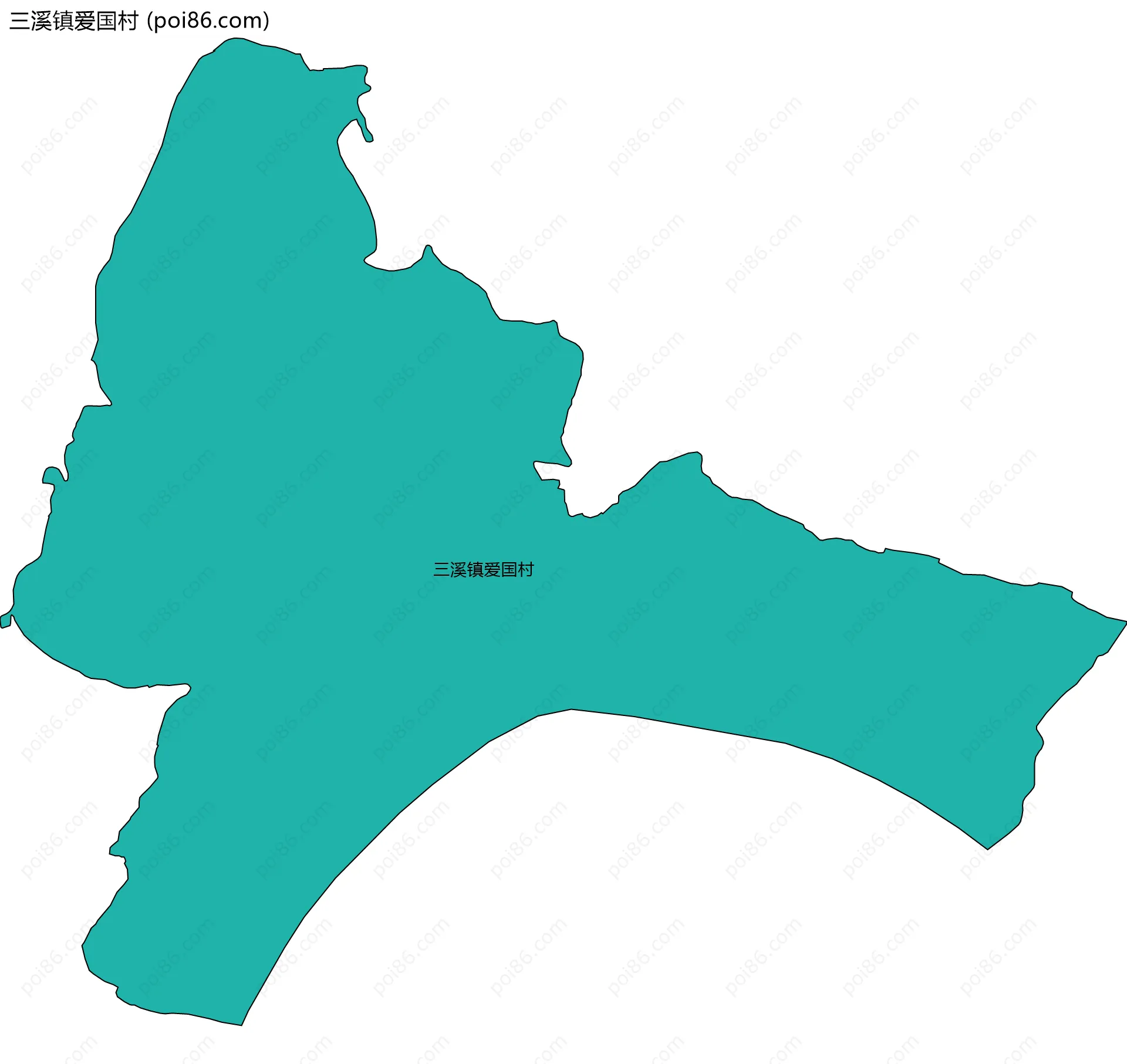 三溪镇爱国村边界地图