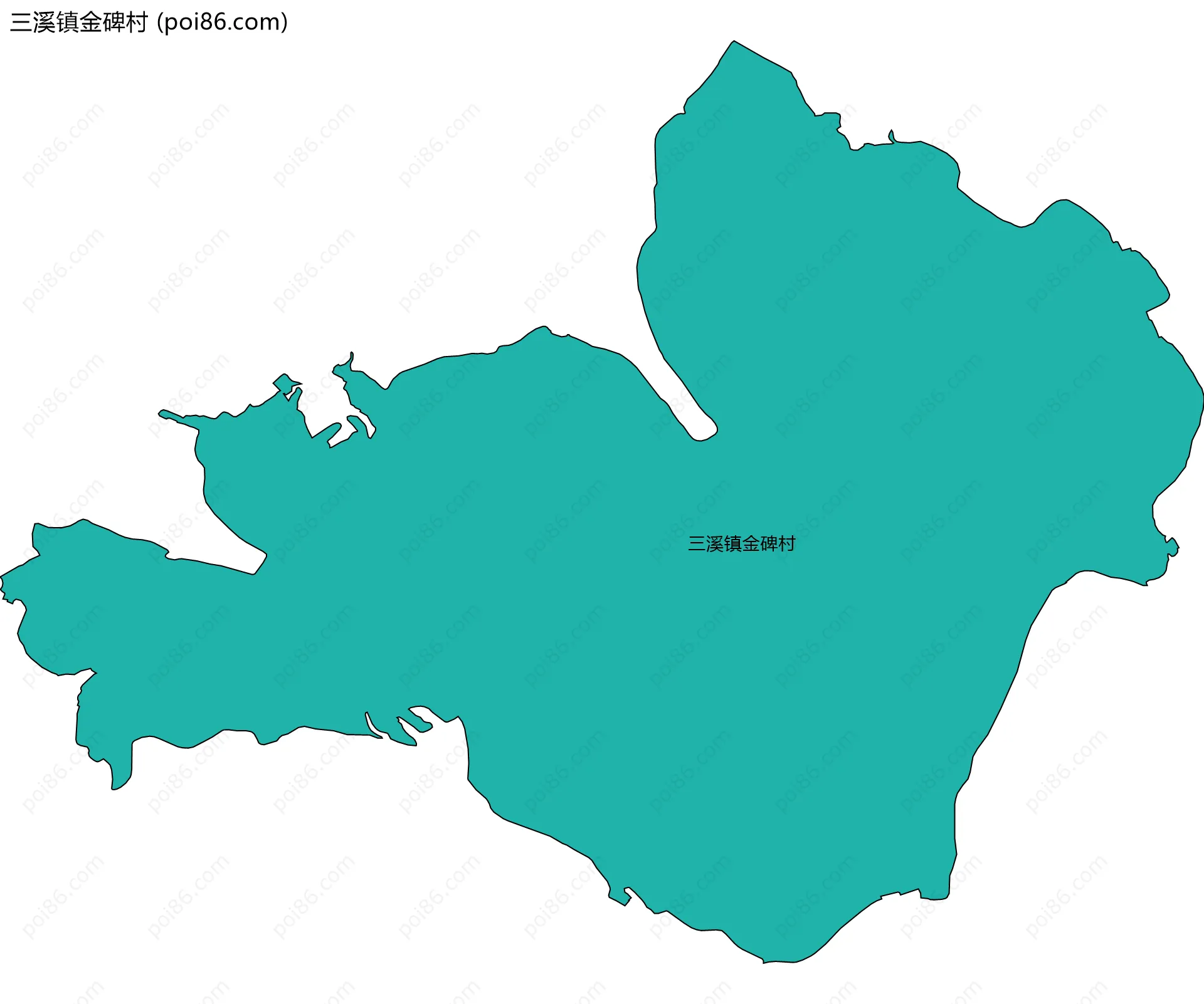 三溪镇金碑村边界地图