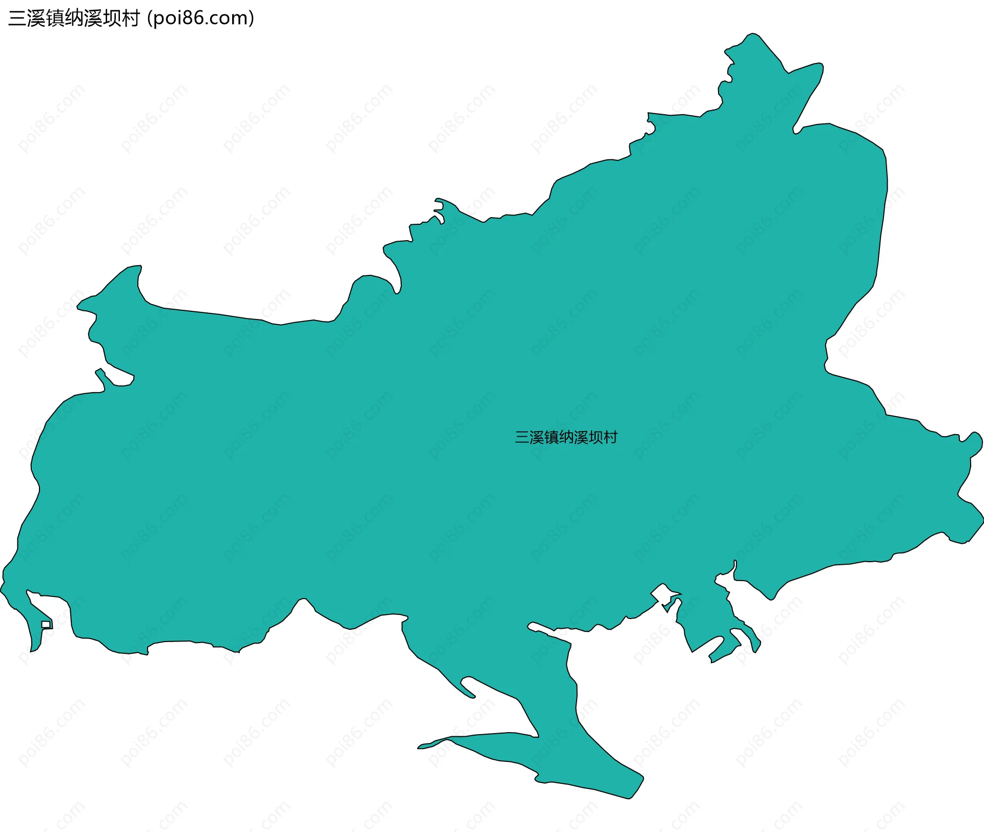 三溪镇纳溪坝村边界地图