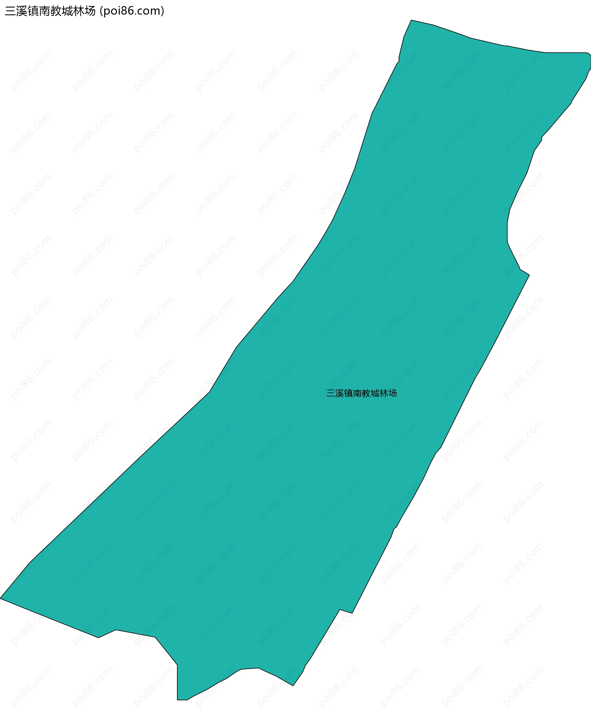 三溪镇南教城林场边界地图