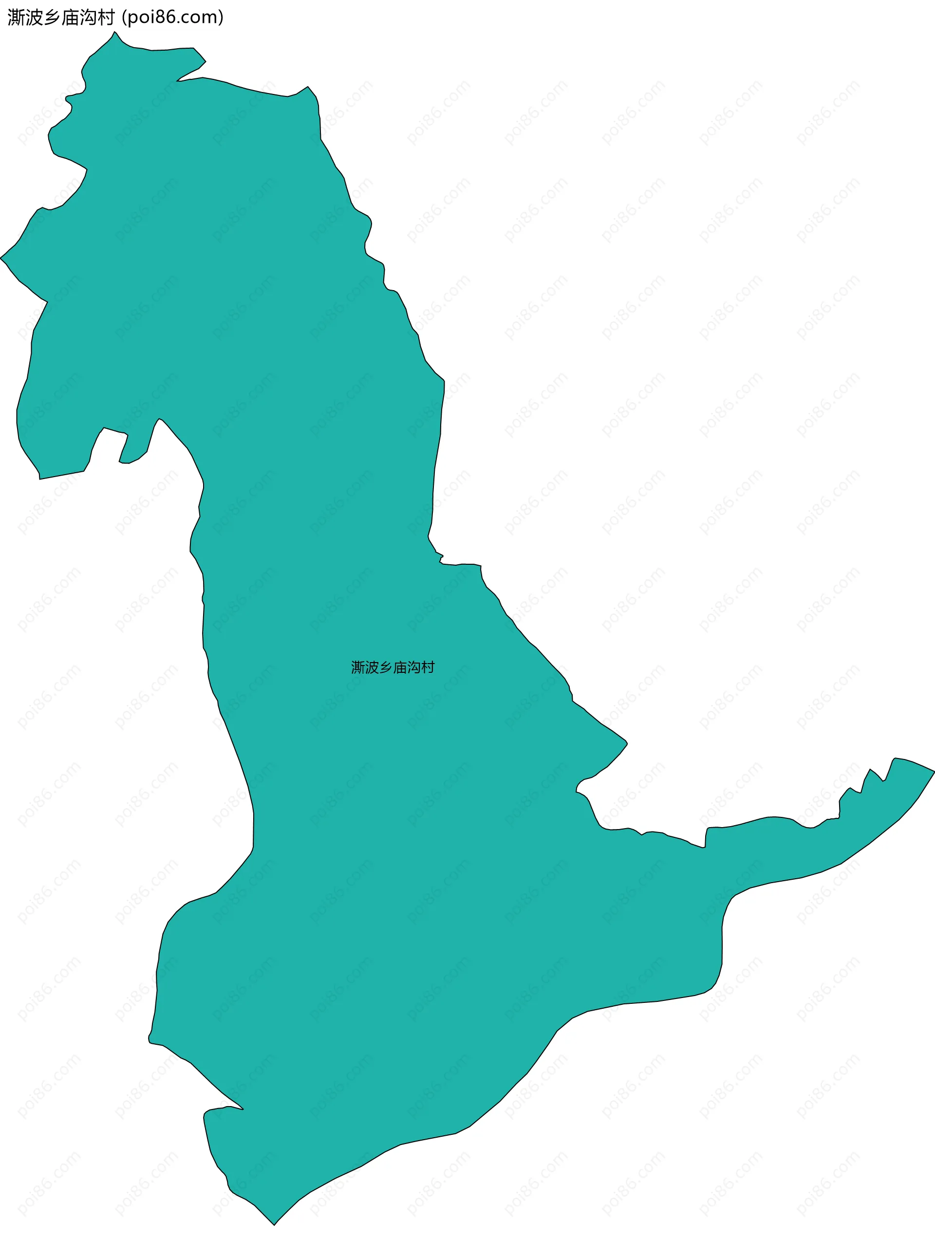 澌波乡庙沟村边界地图