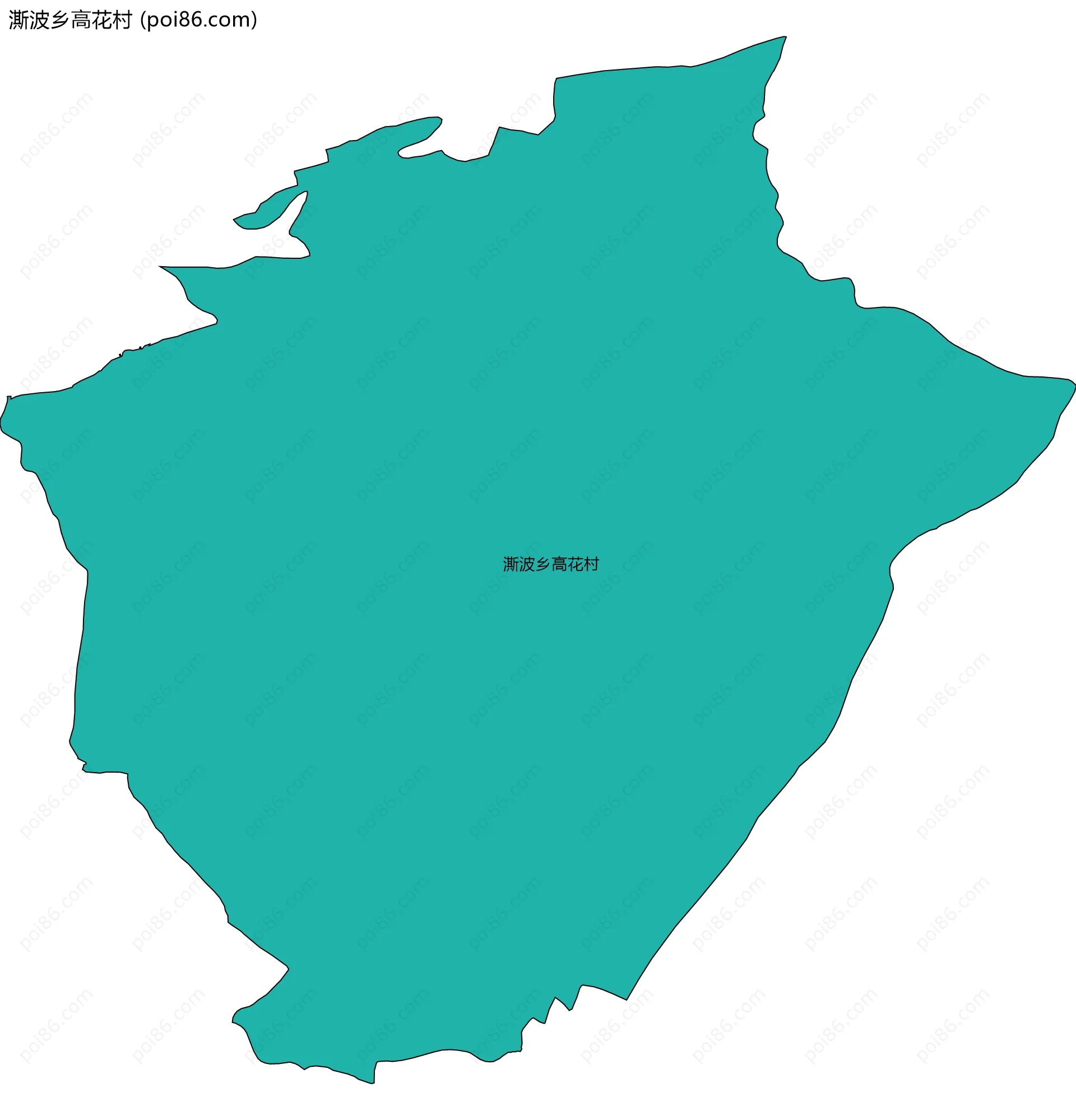 澌波乡高花村边界地图