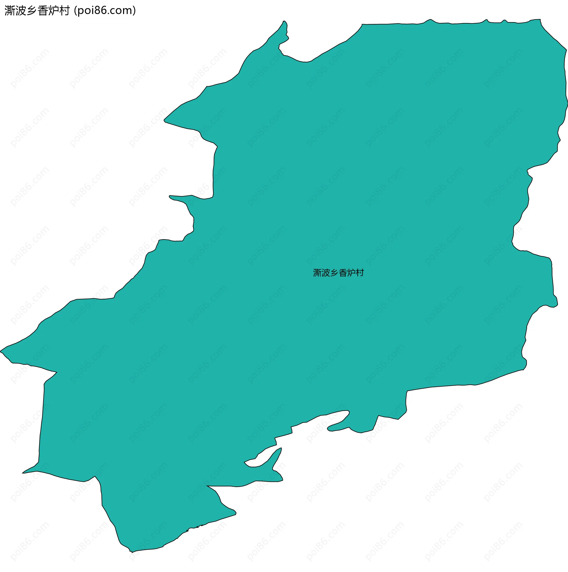 澌波乡香炉村边界地图