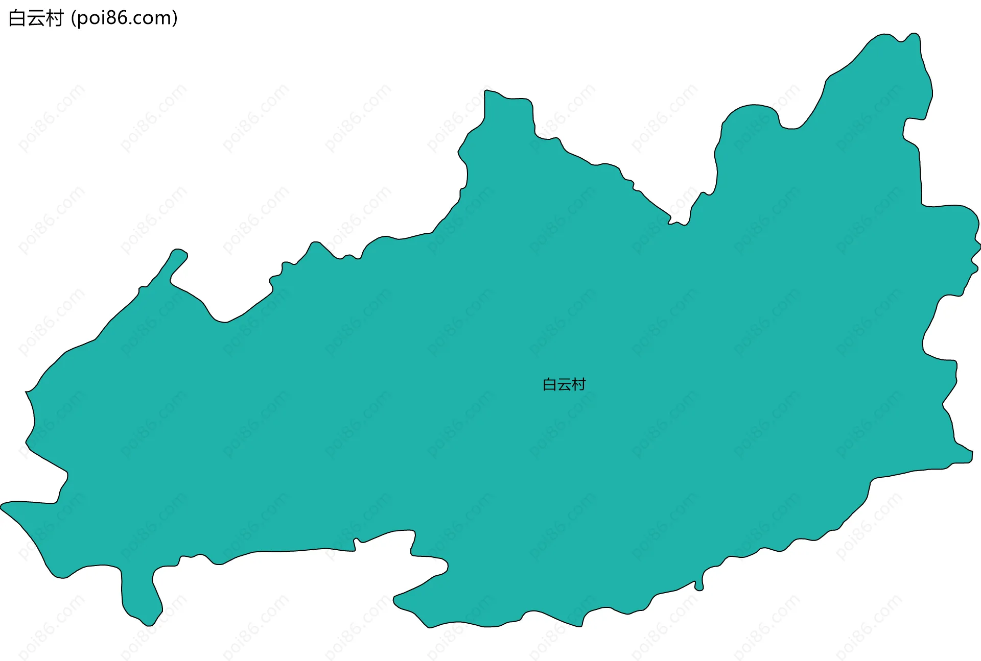 白云村边界地图