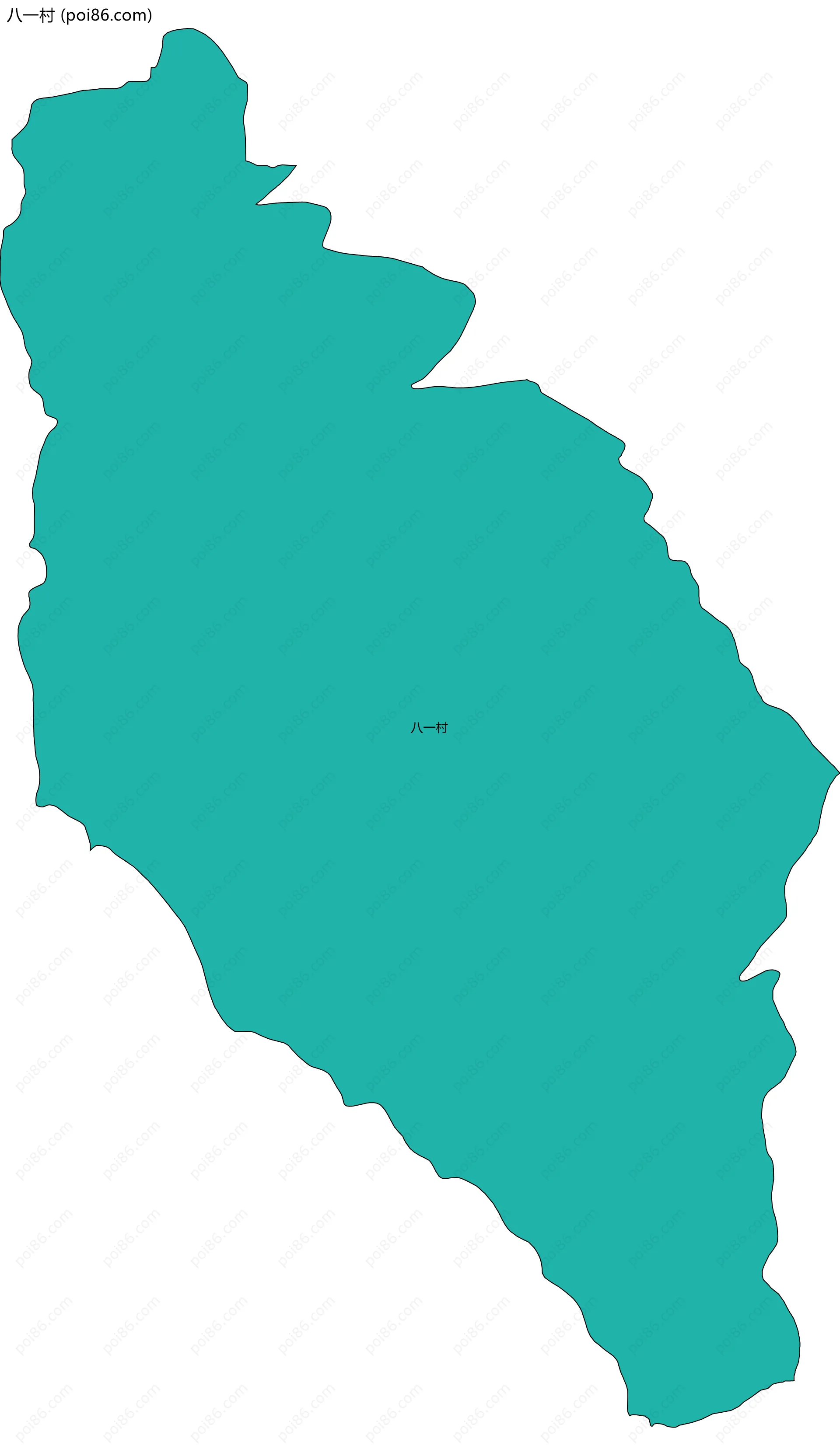 八一村边界地图