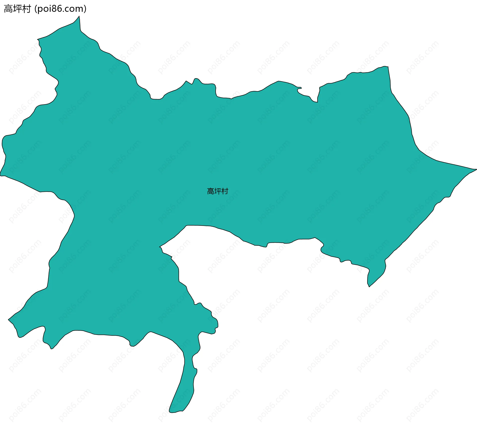 高坪村边界地图