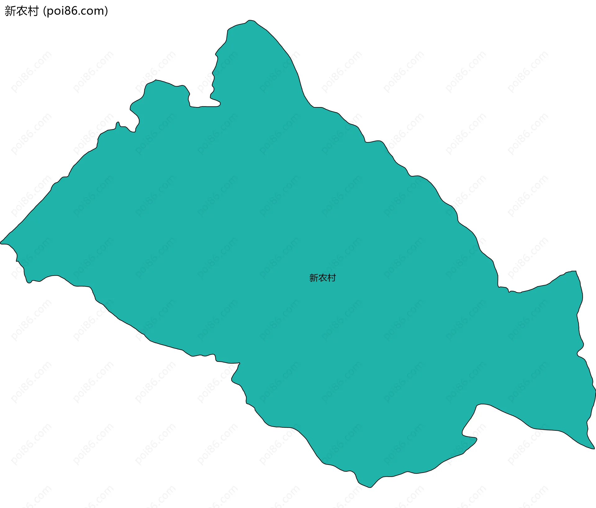 新农村边界地图