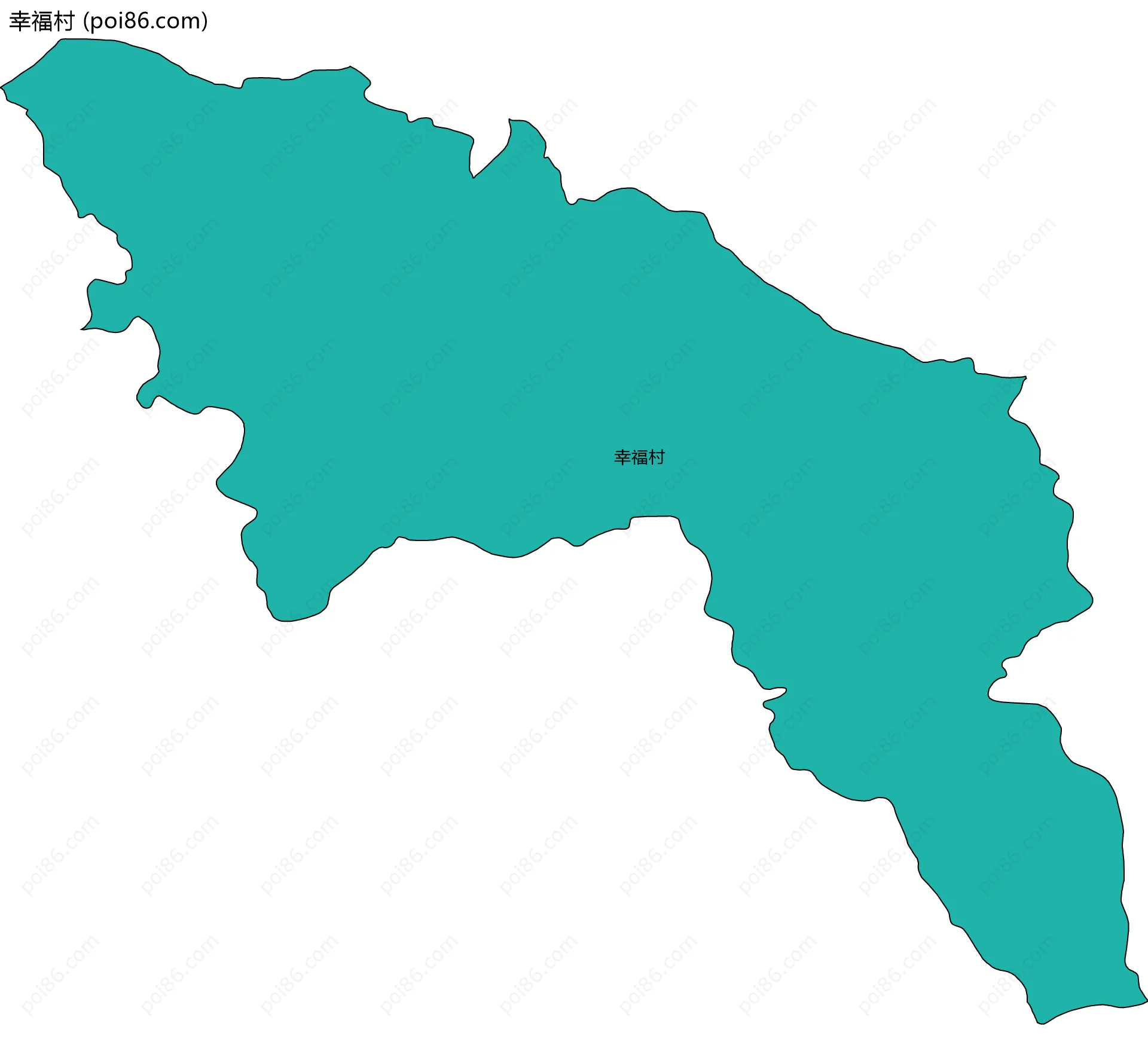 幸福村边界地图