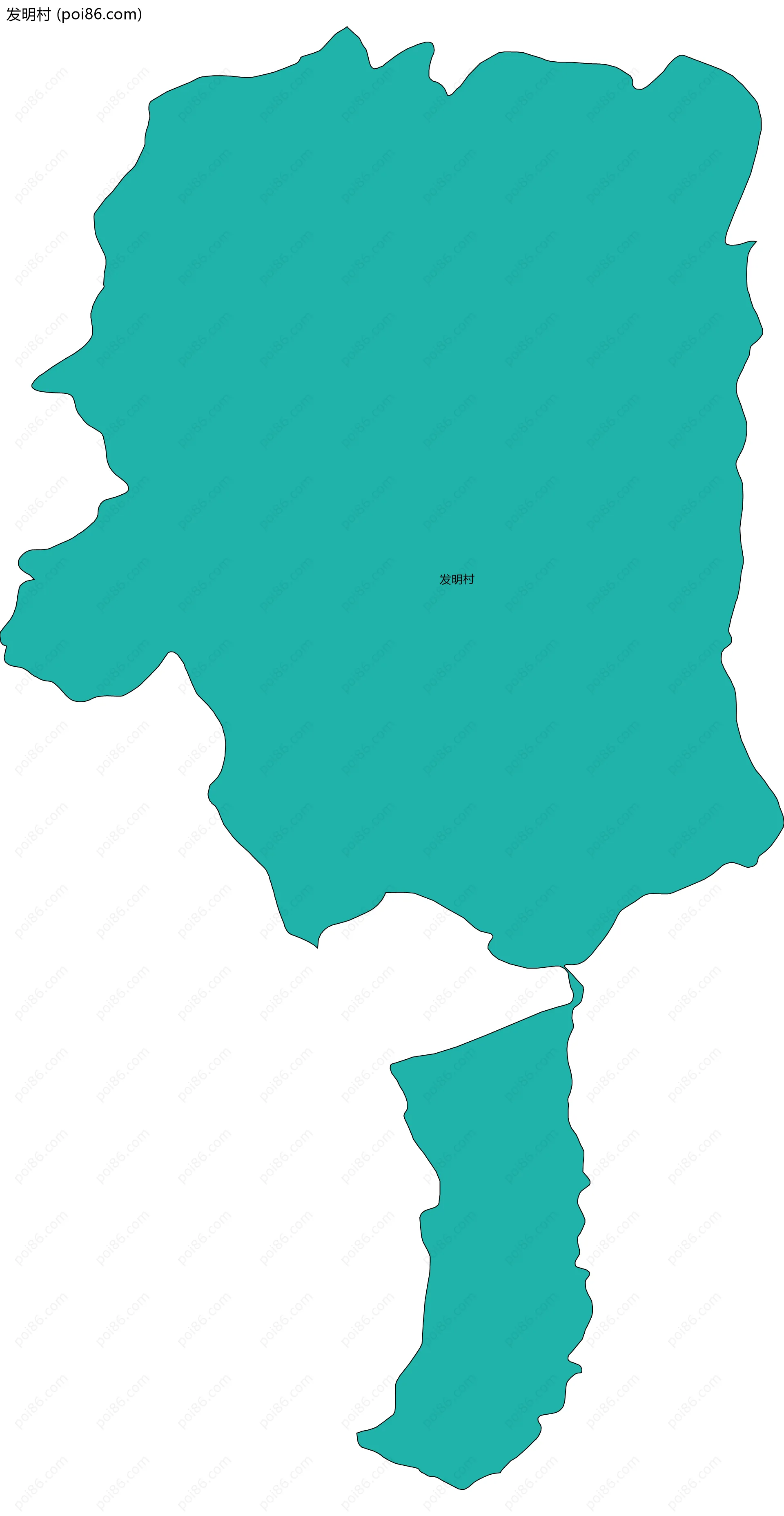 发明村边界地图