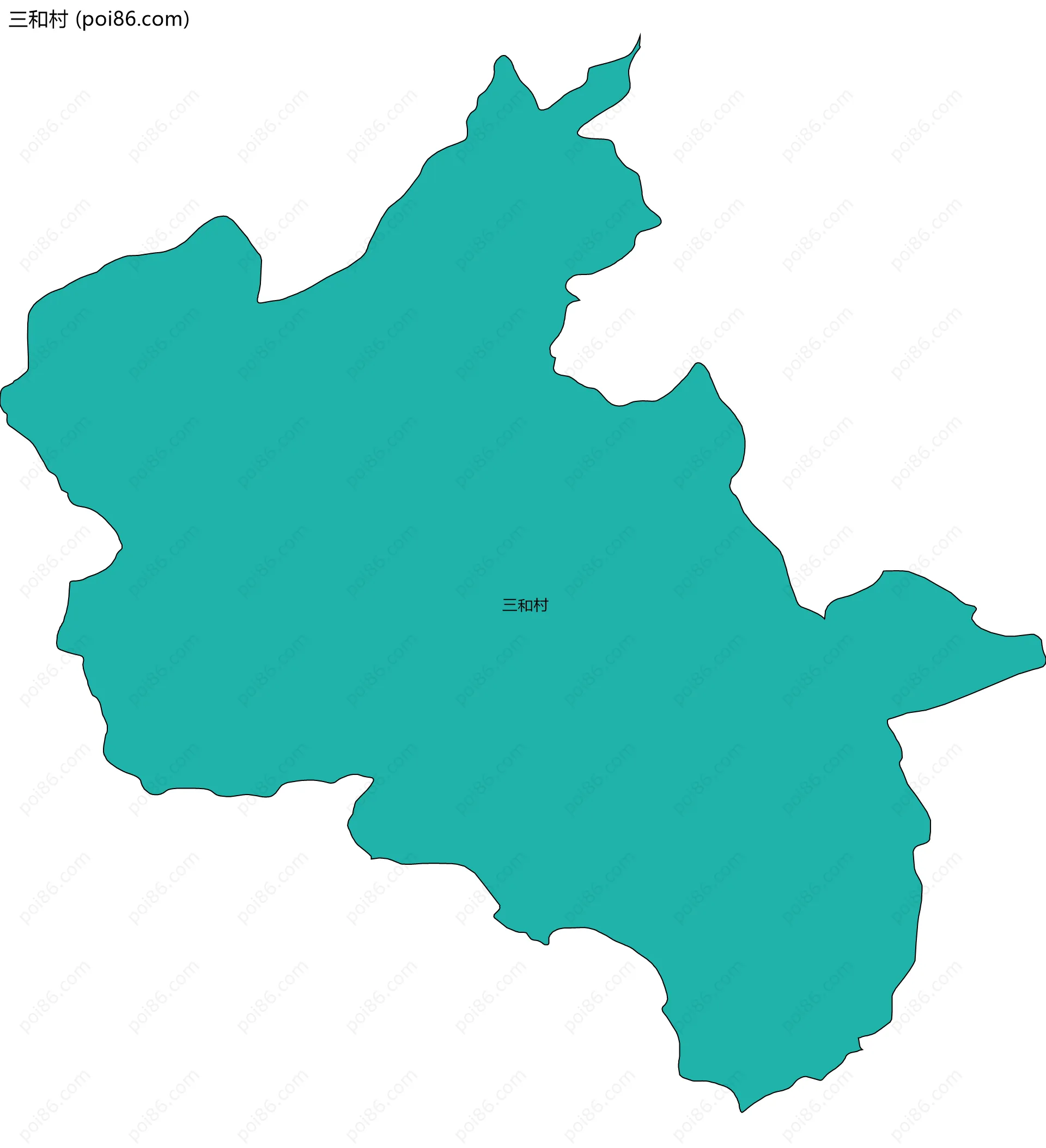 三和村边界地图