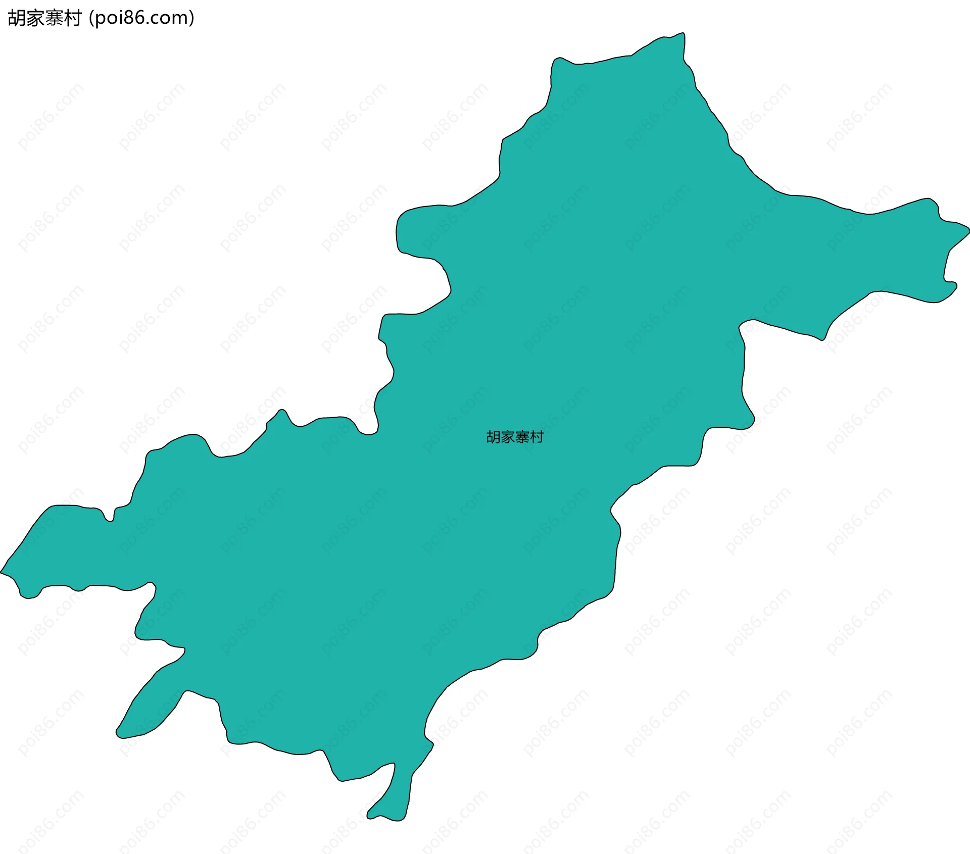 胡家寨村边界地图