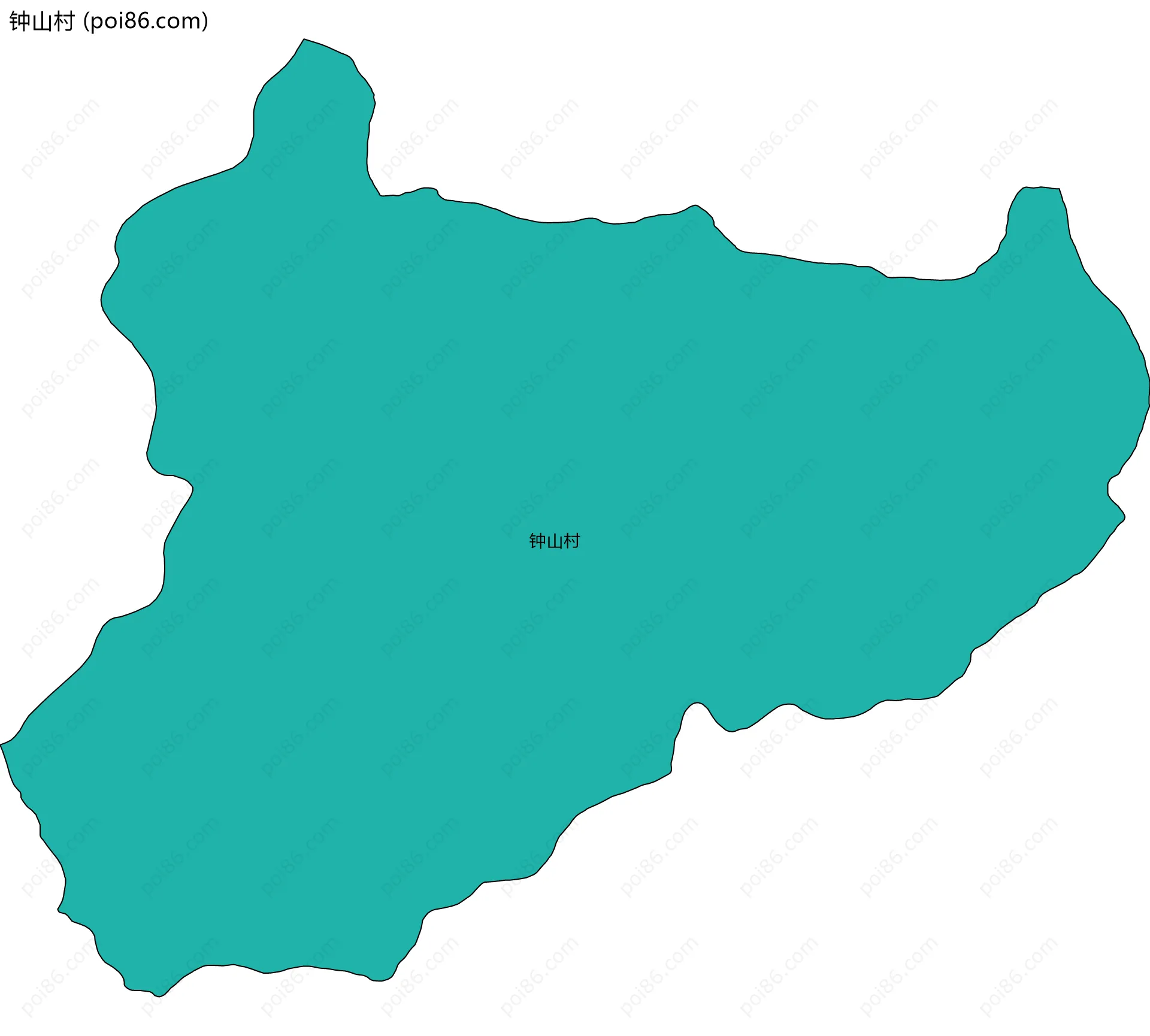 钟山村边界地图