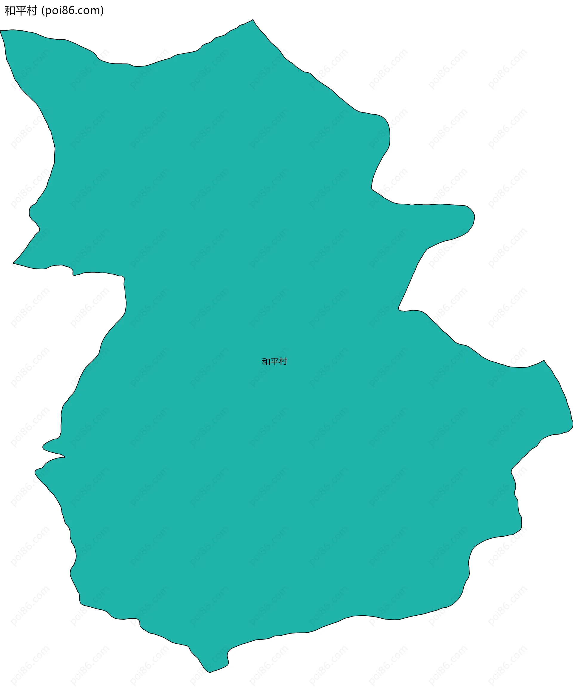 和平村边界地图