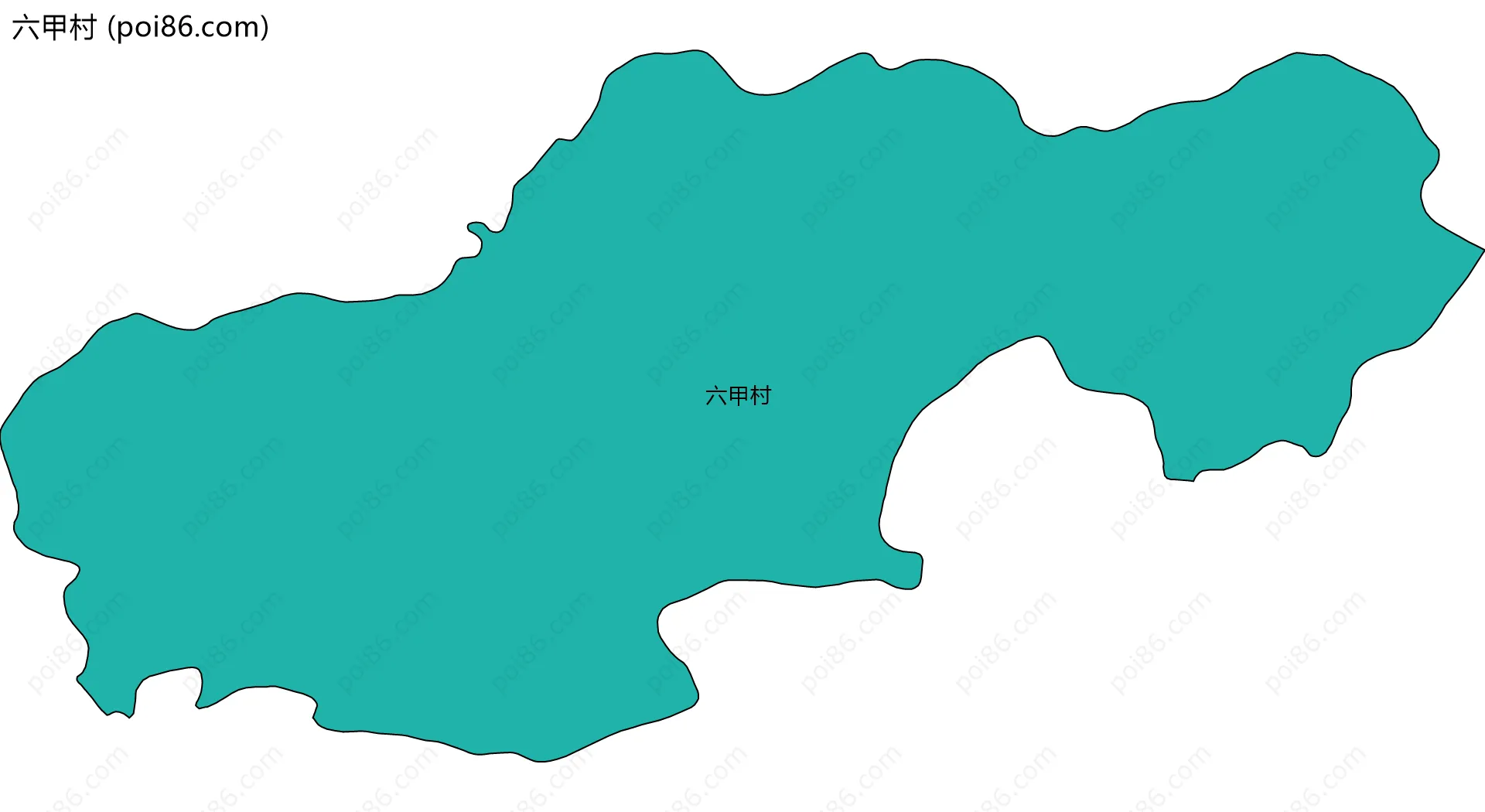 六甲村边界地图