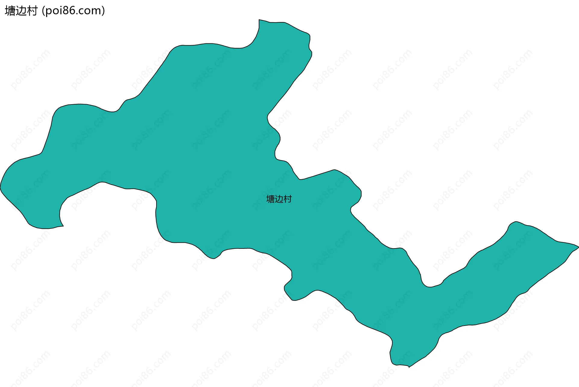 塘边村边界地图