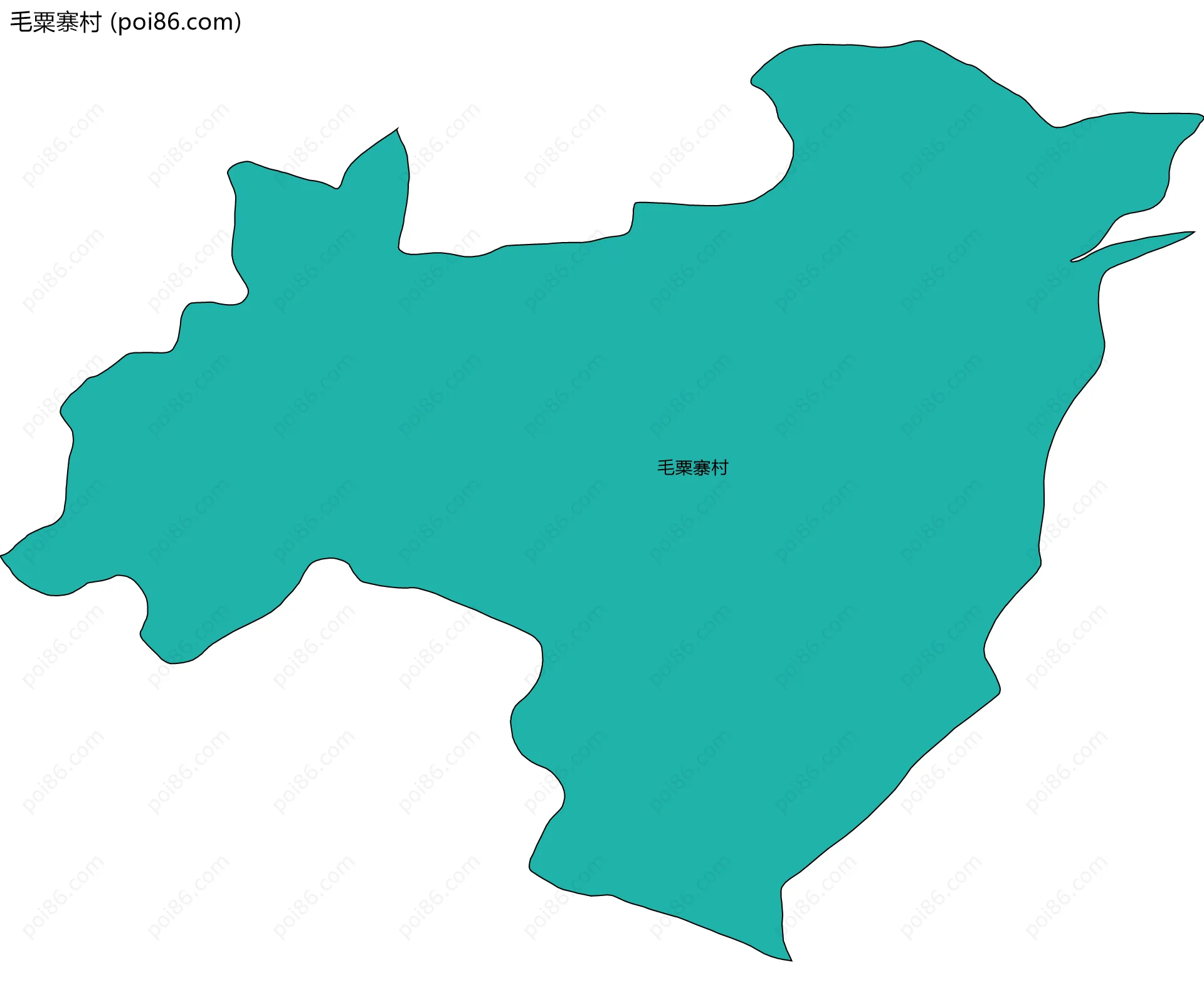 毛粟寨村边界地图