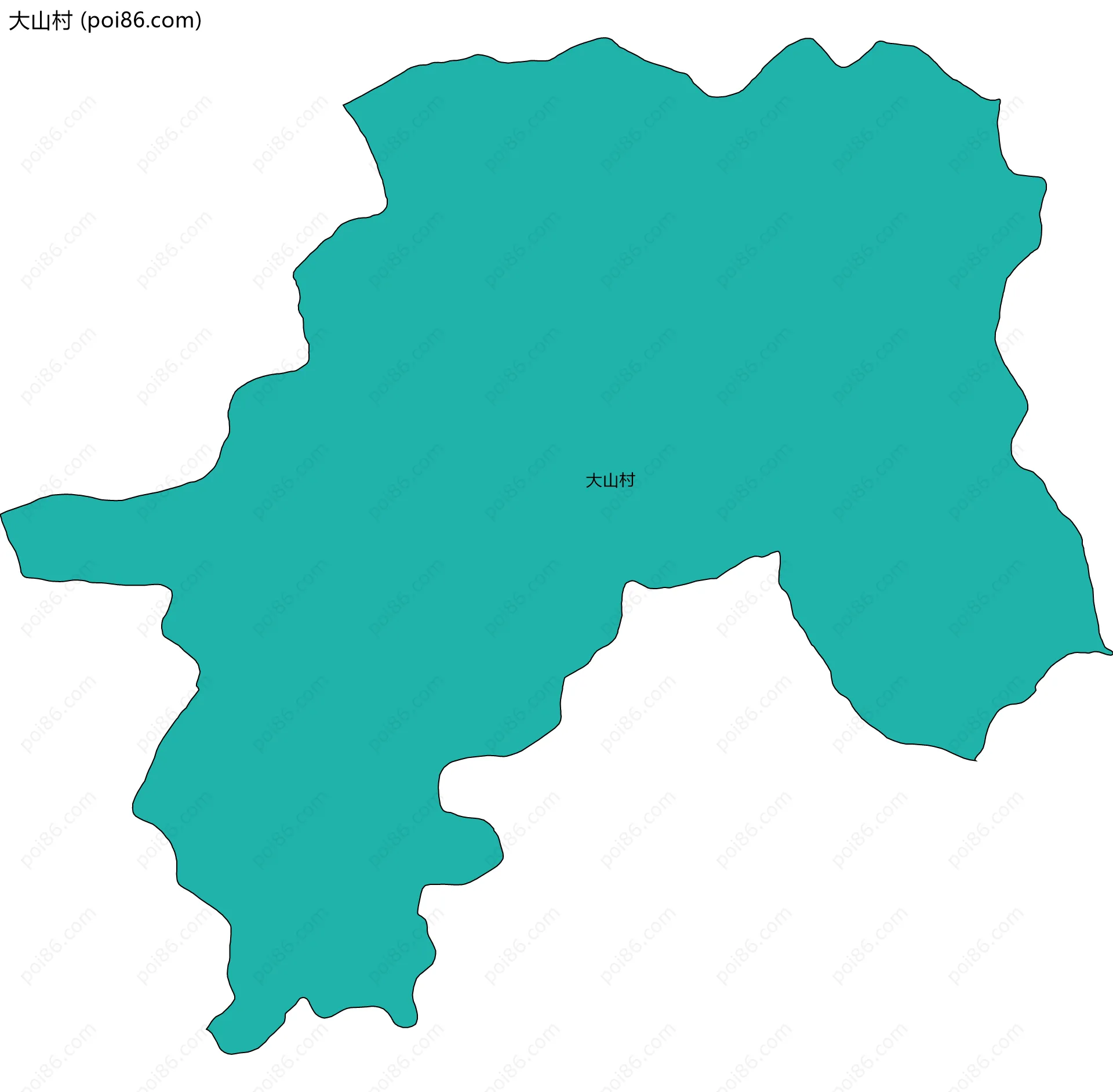 大山村边界地图