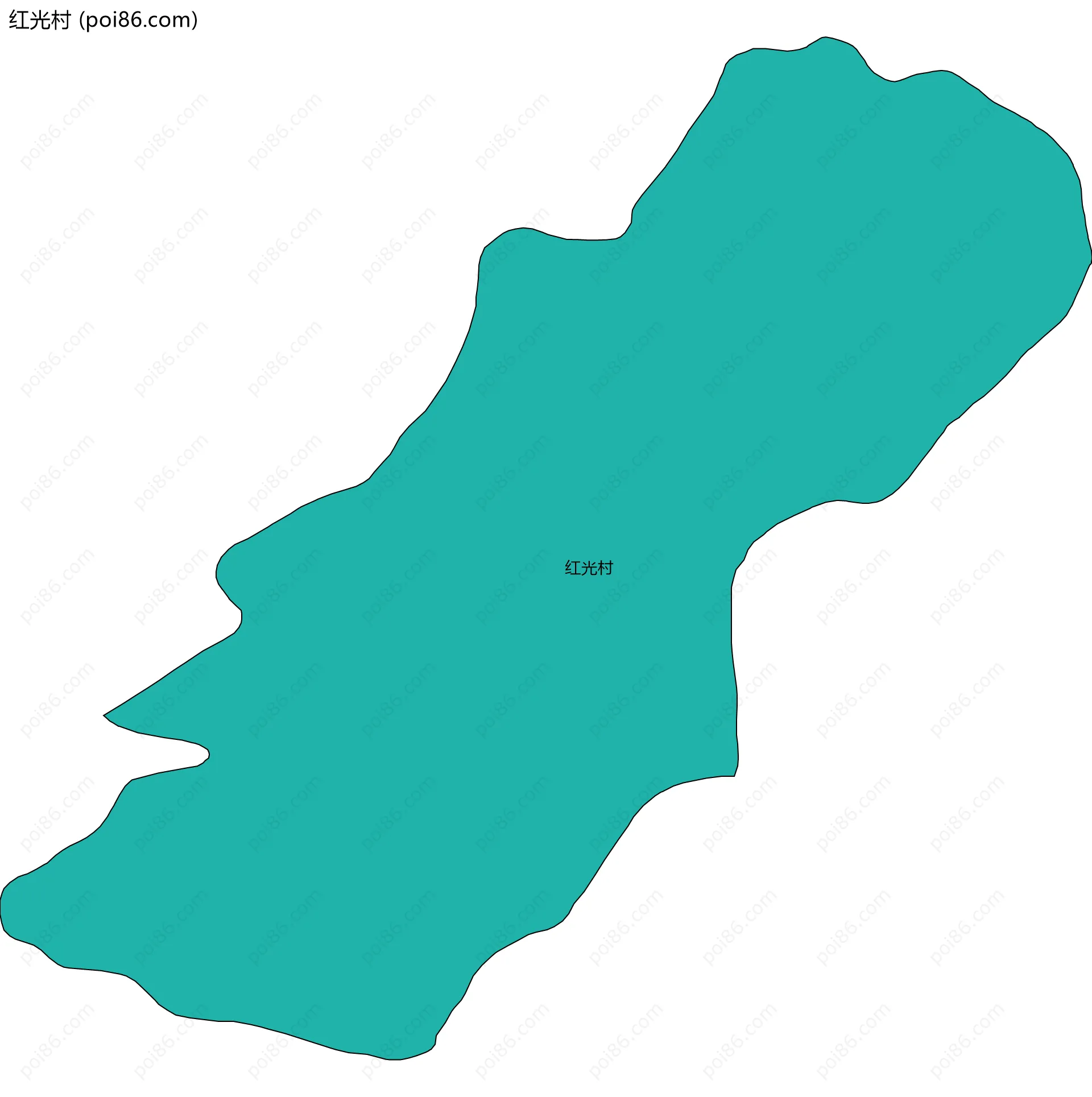 红光村边界地图