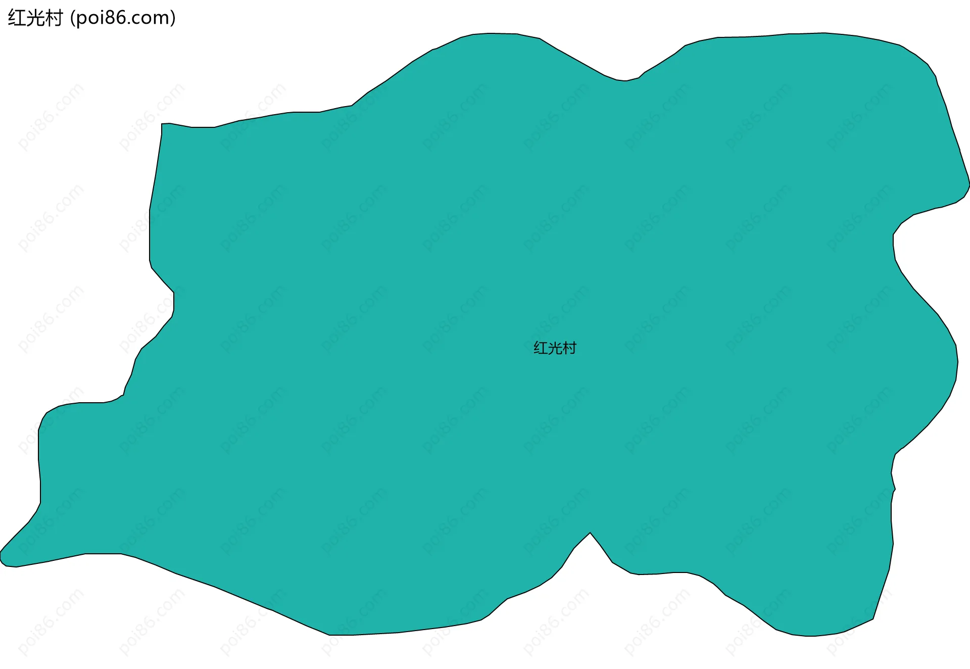 红光村边界地图