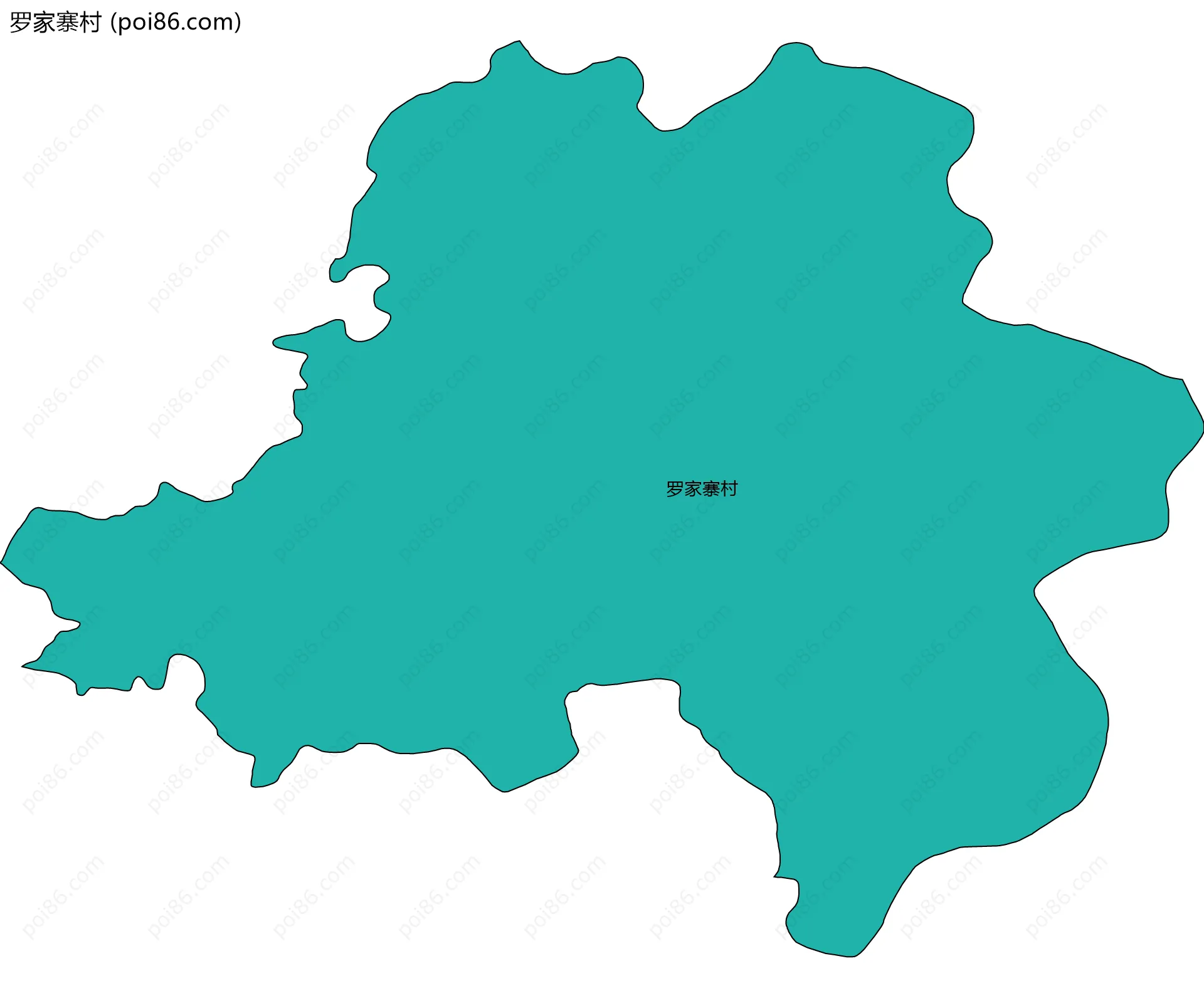 罗家寨村边界地图