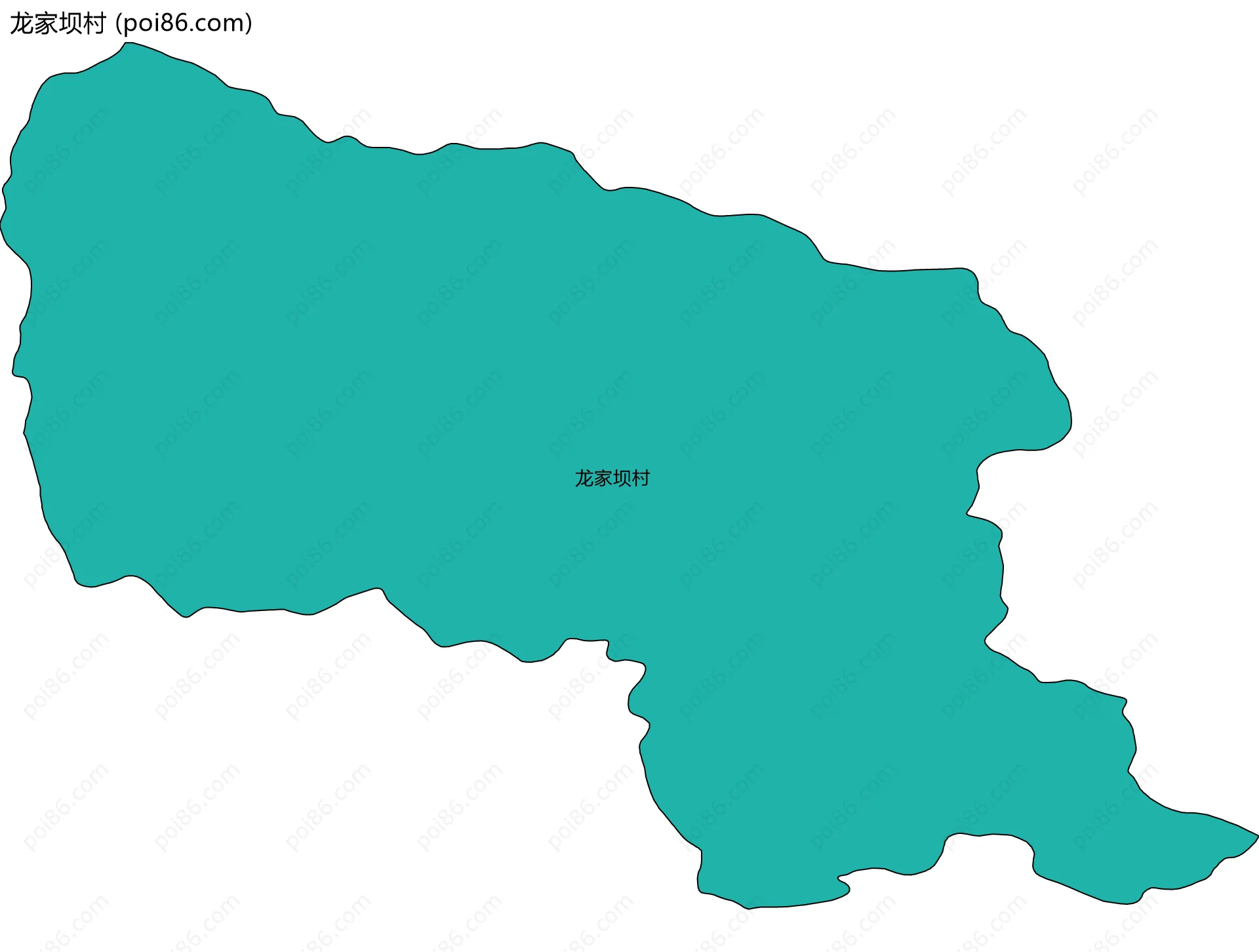 龙家坝村边界地图