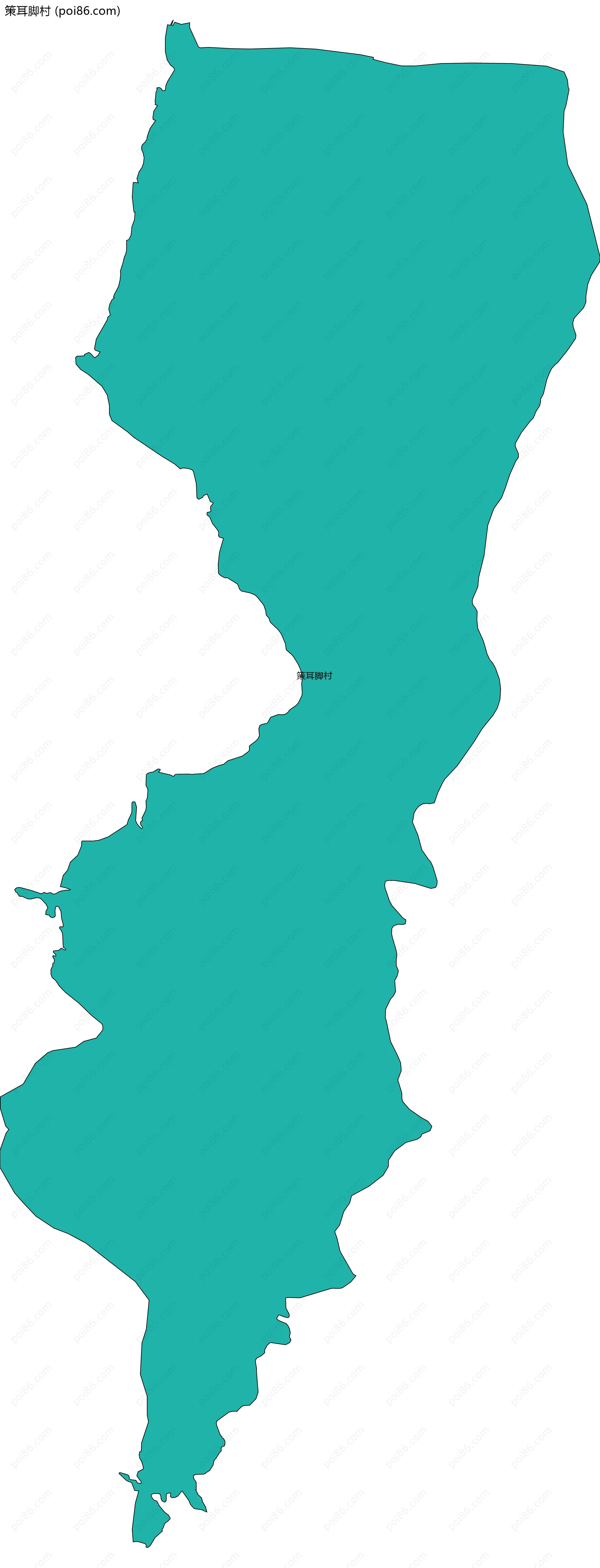策耳脚村边界地图