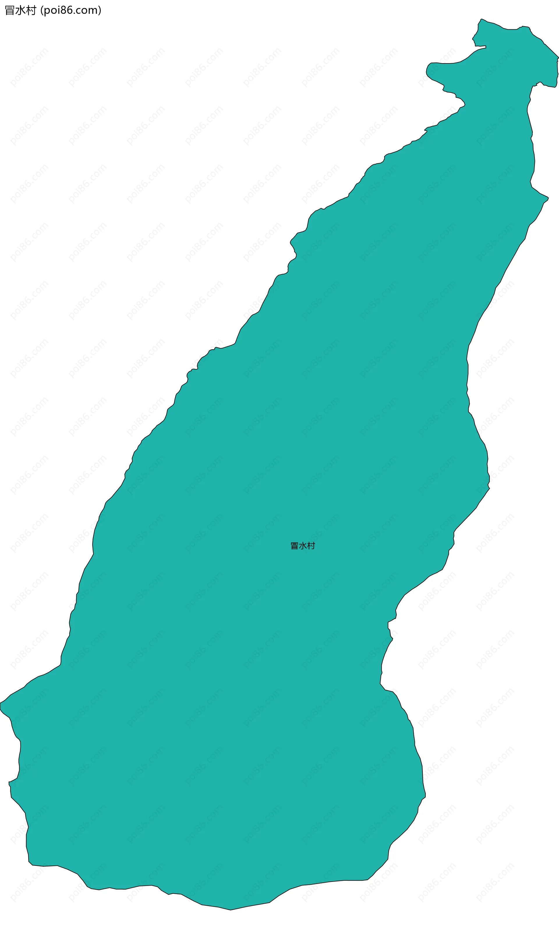 冒水村边界地图
