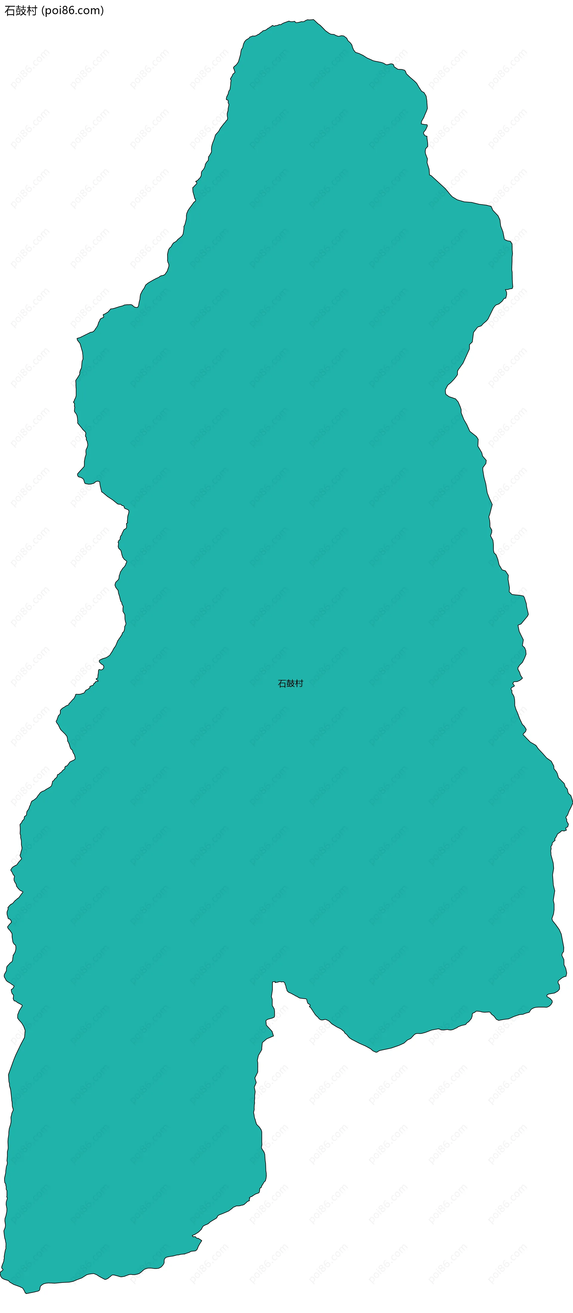 石鼓村边界地图