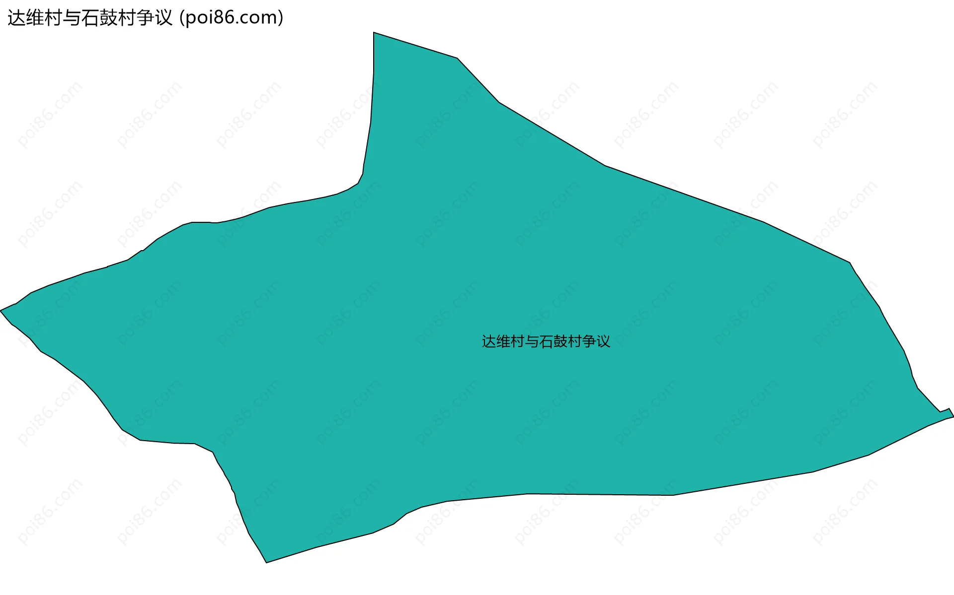 达维村与石鼓村争议边界地图