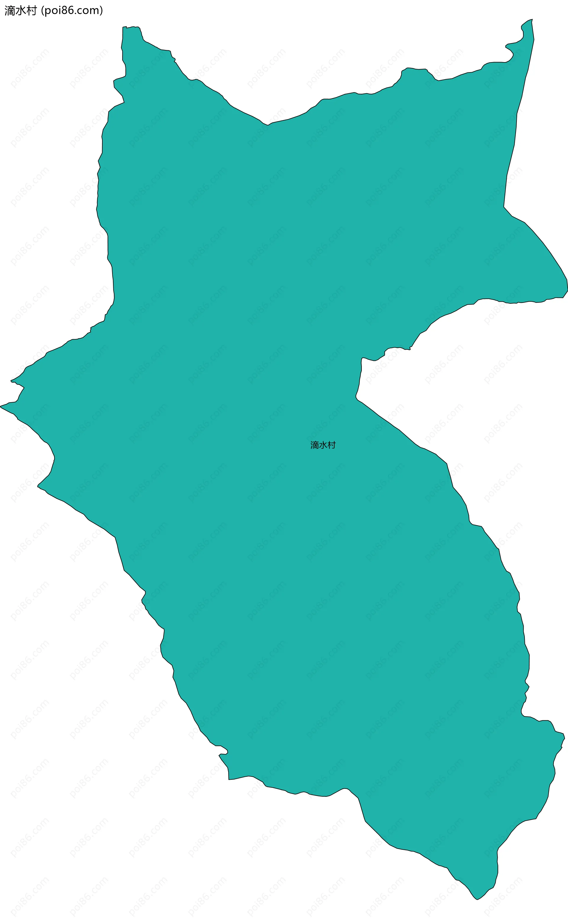 滴水村边界地图
