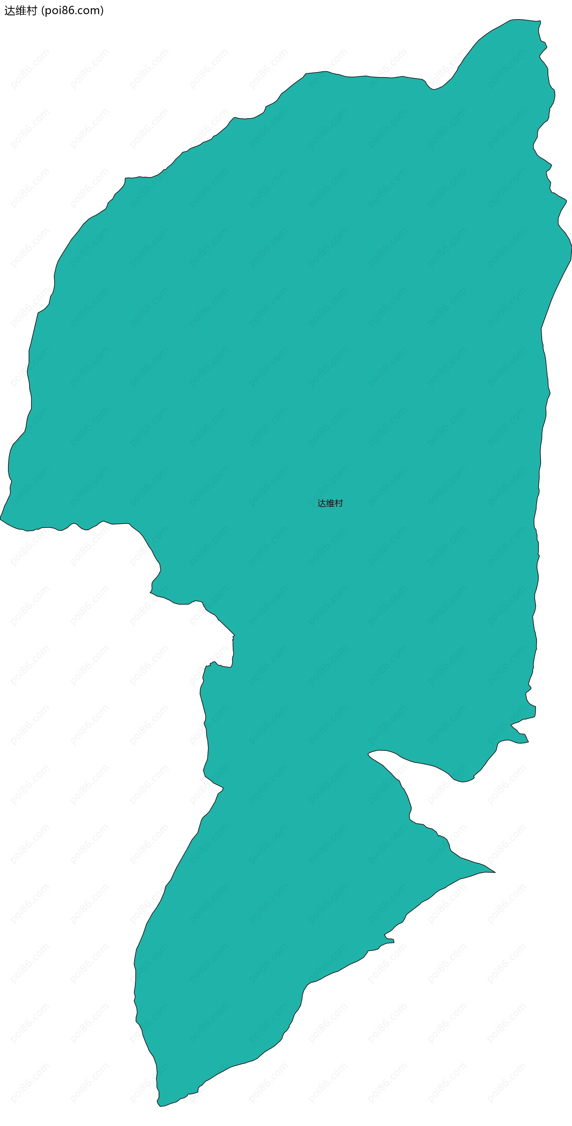 达维村边界地图
