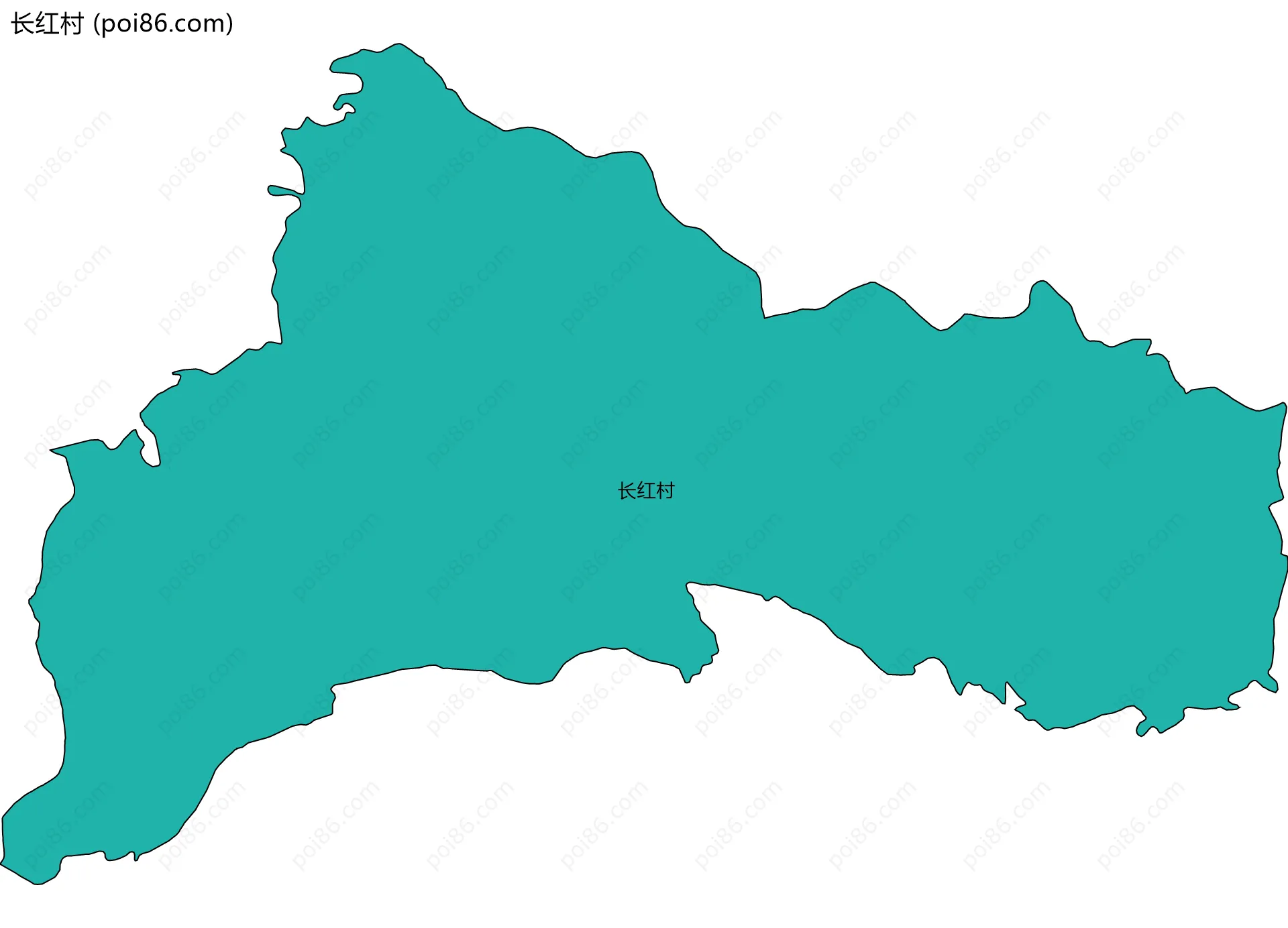 长红村边界地图