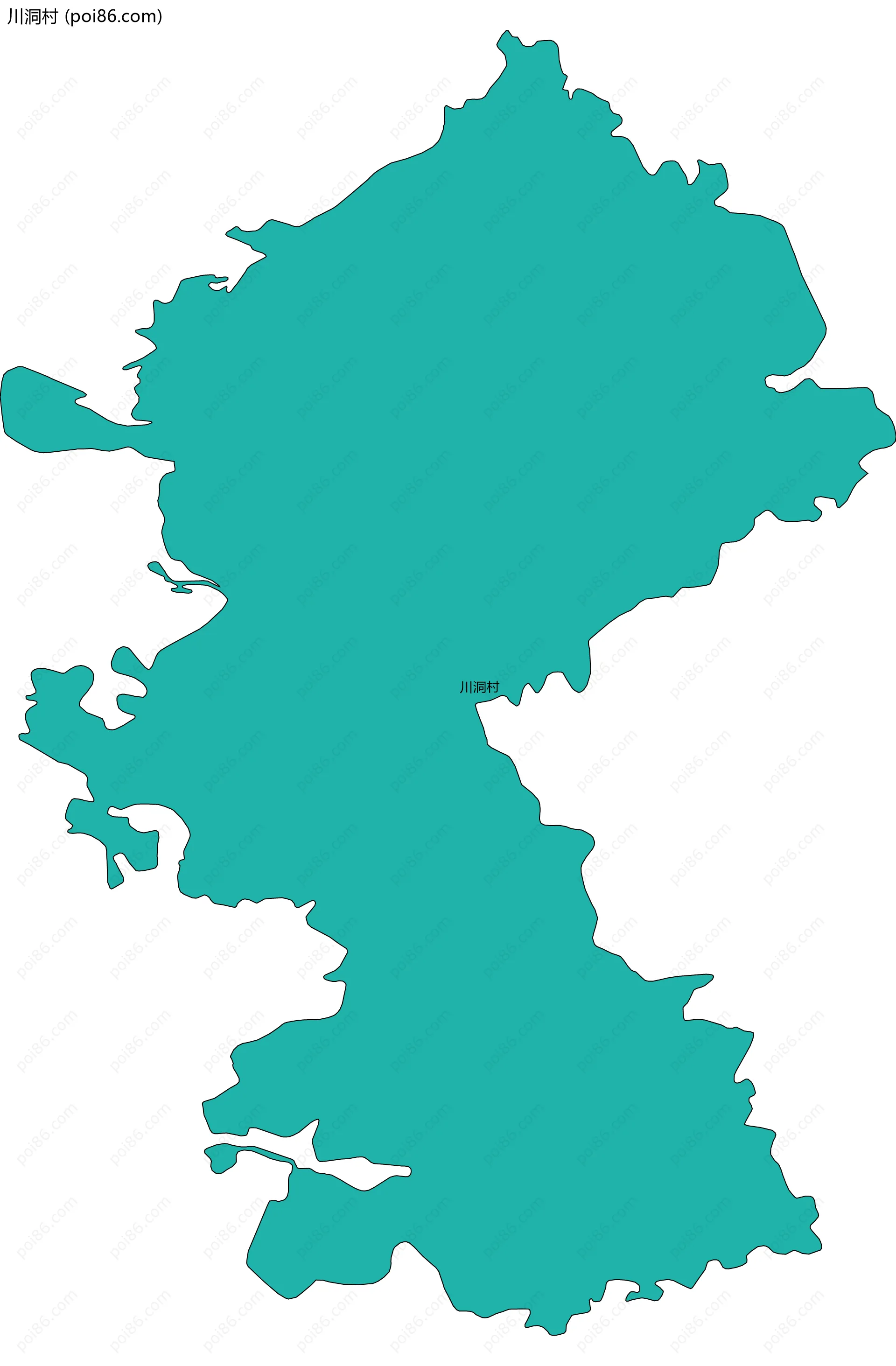 川洞村边界地图