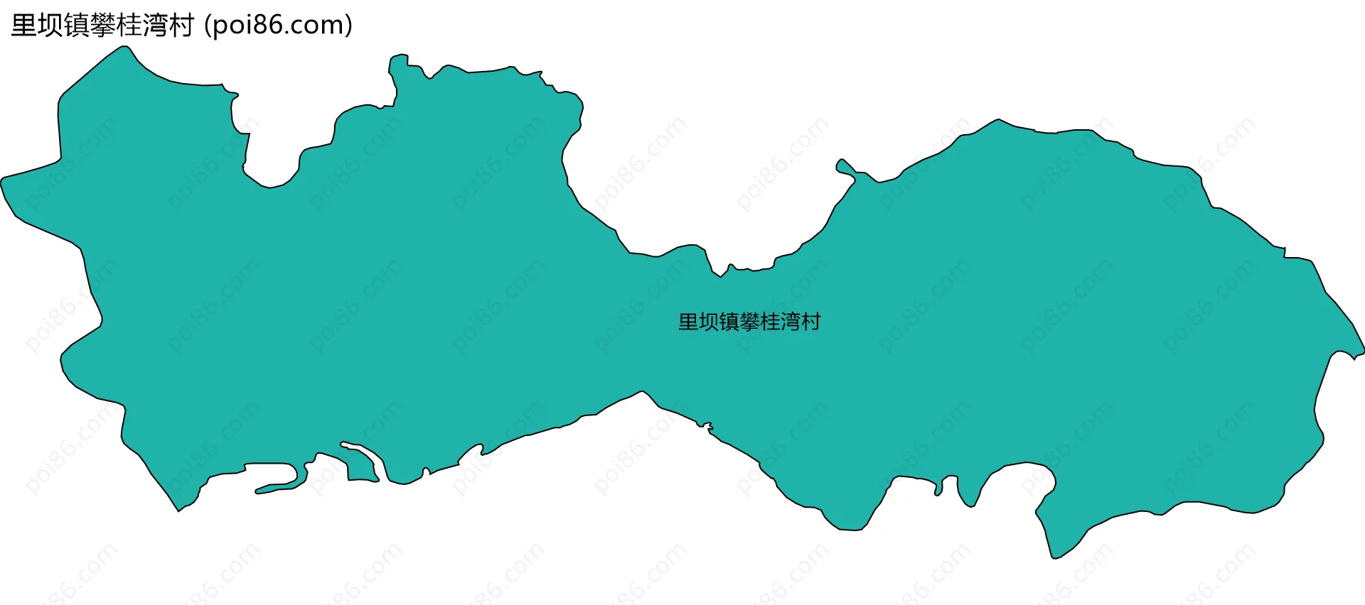 里坝镇攀桂湾村边界地图