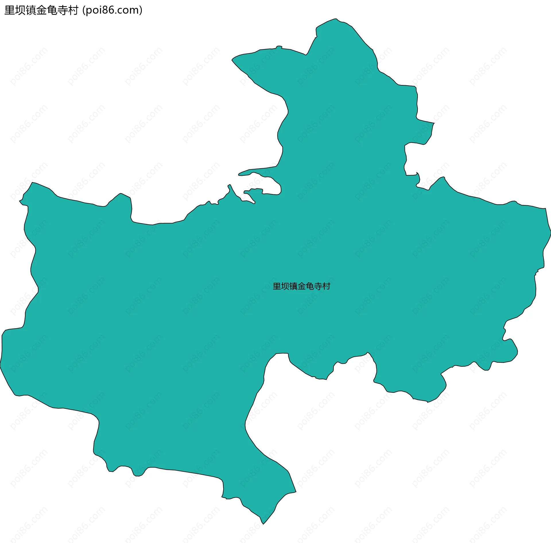 里坝镇金龟寺村边界地图