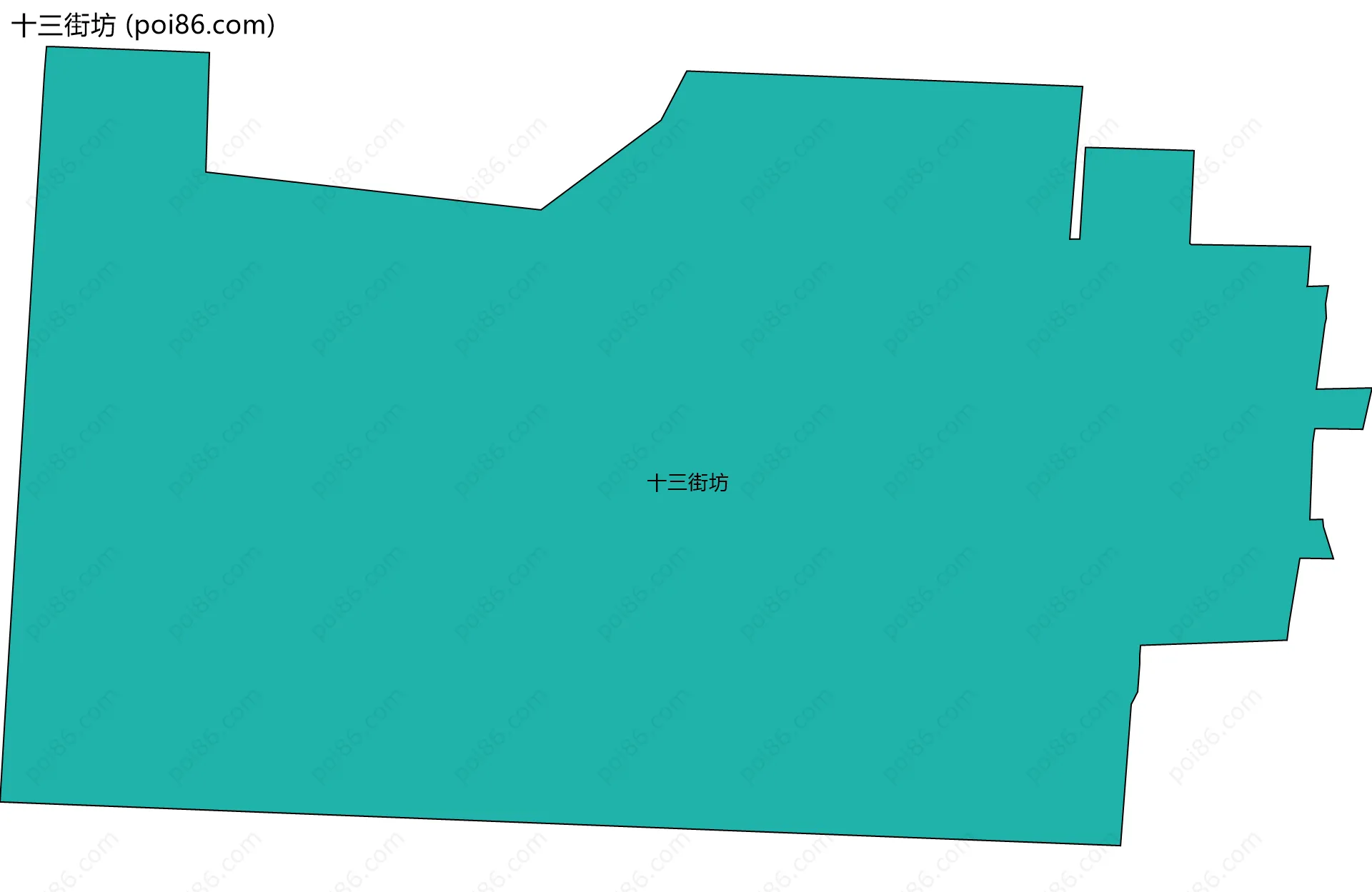 十三街坊边界地图