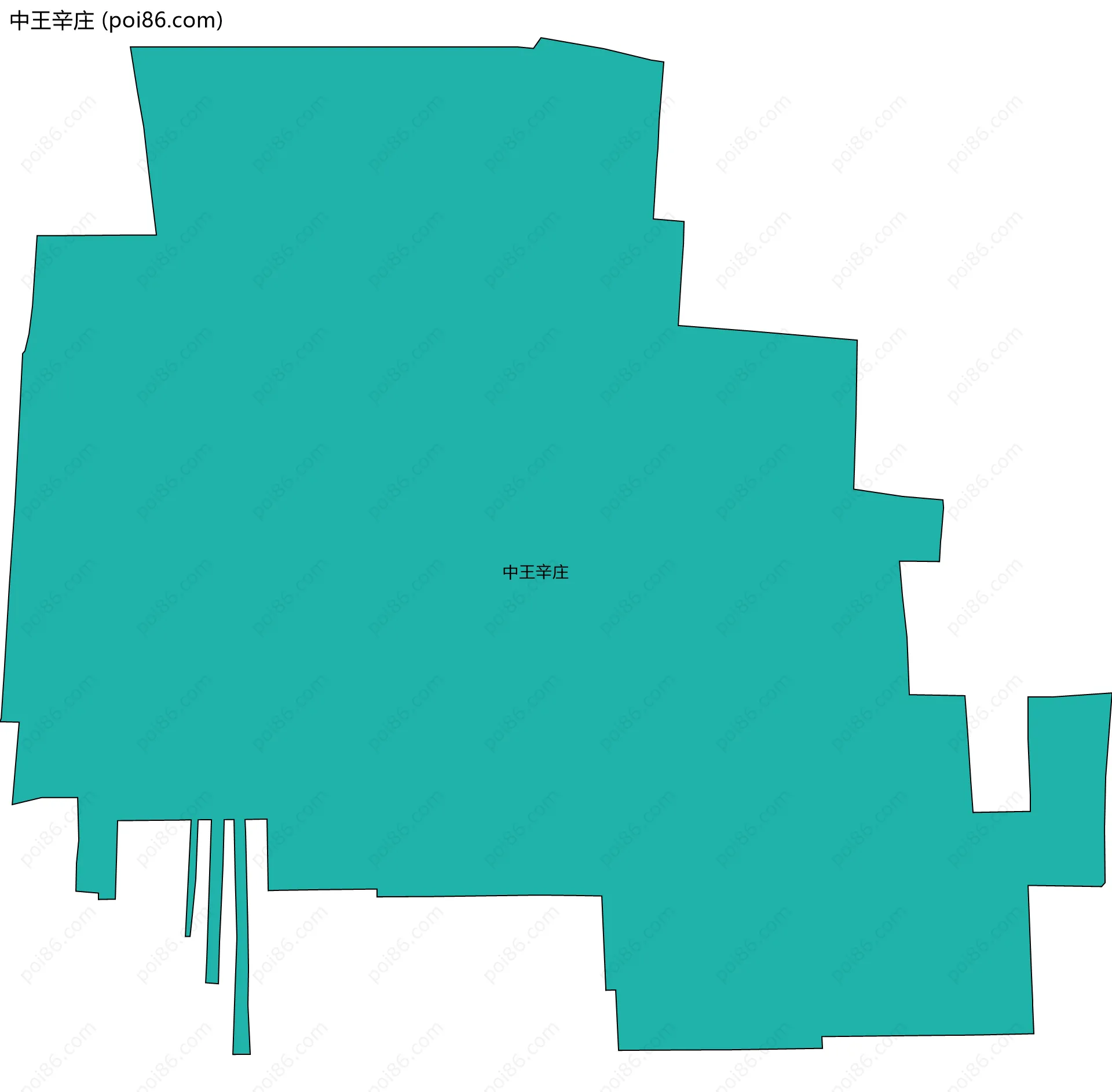 中王辛庄边界地图