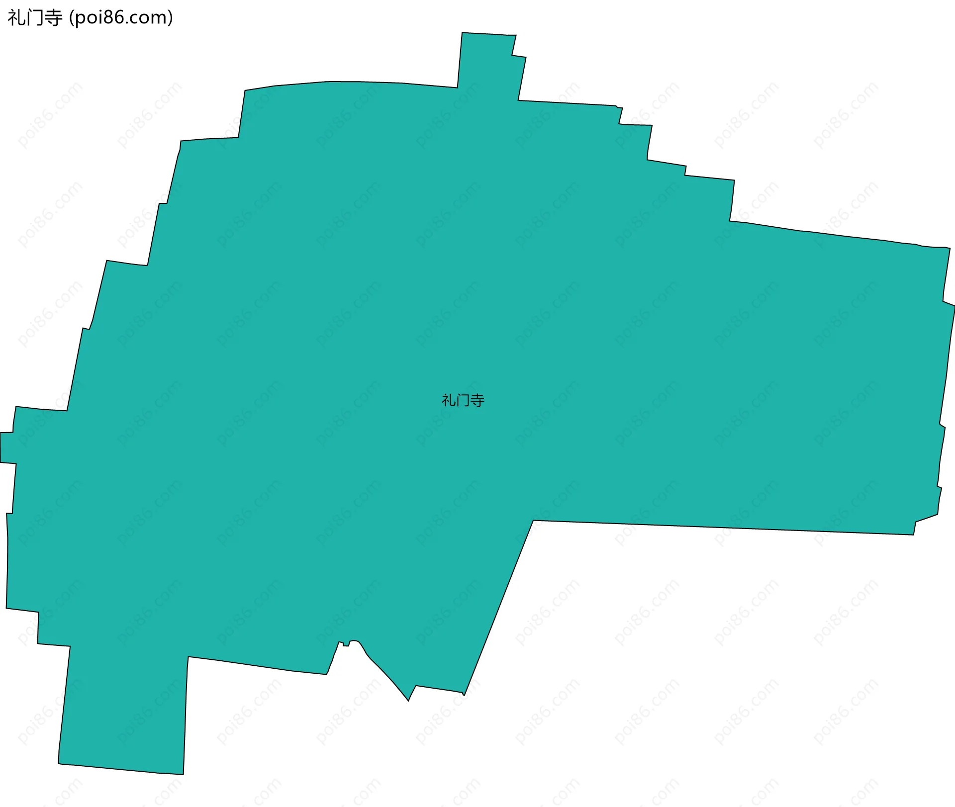 礼门寺边界地图