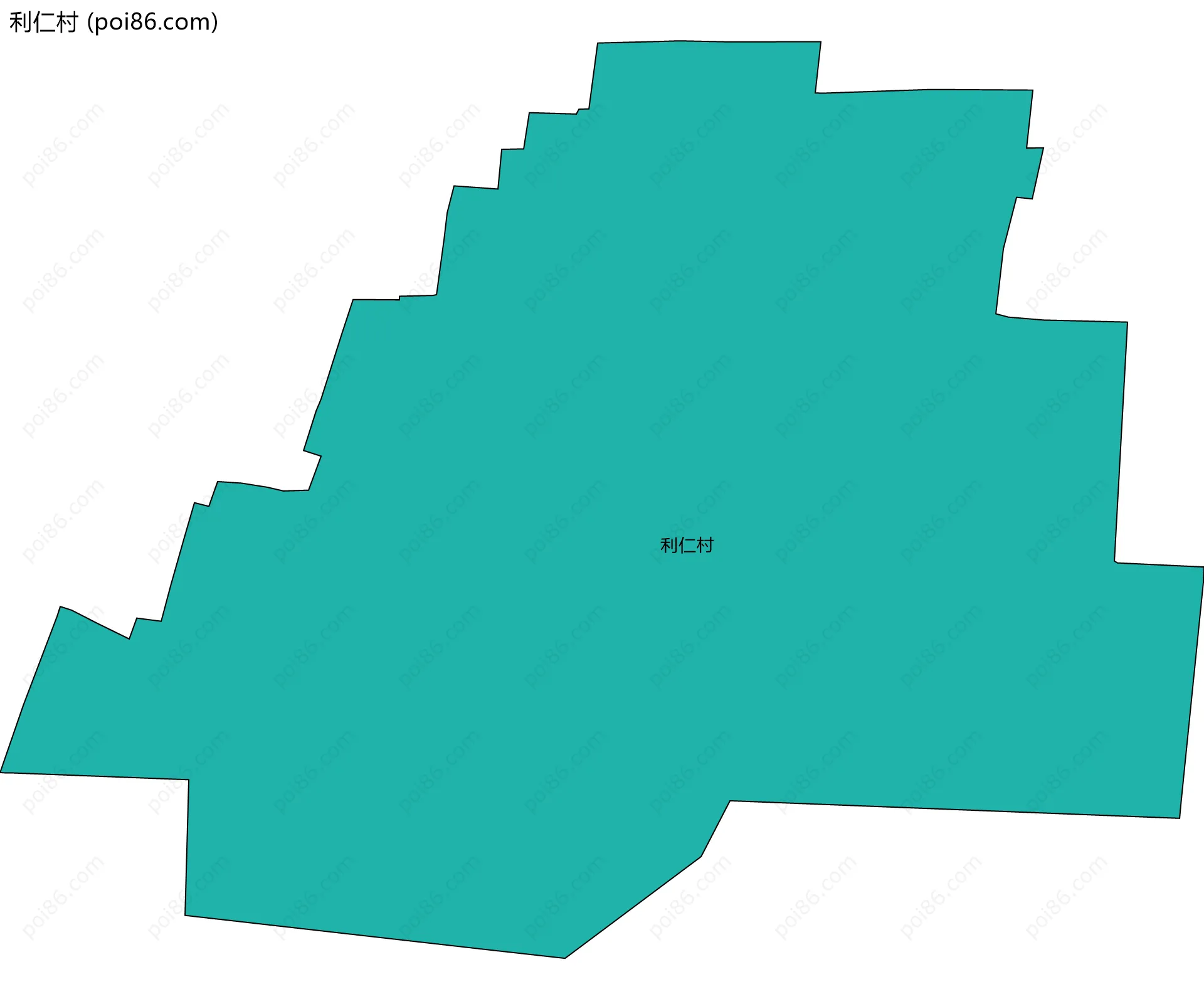 利仁村边界地图