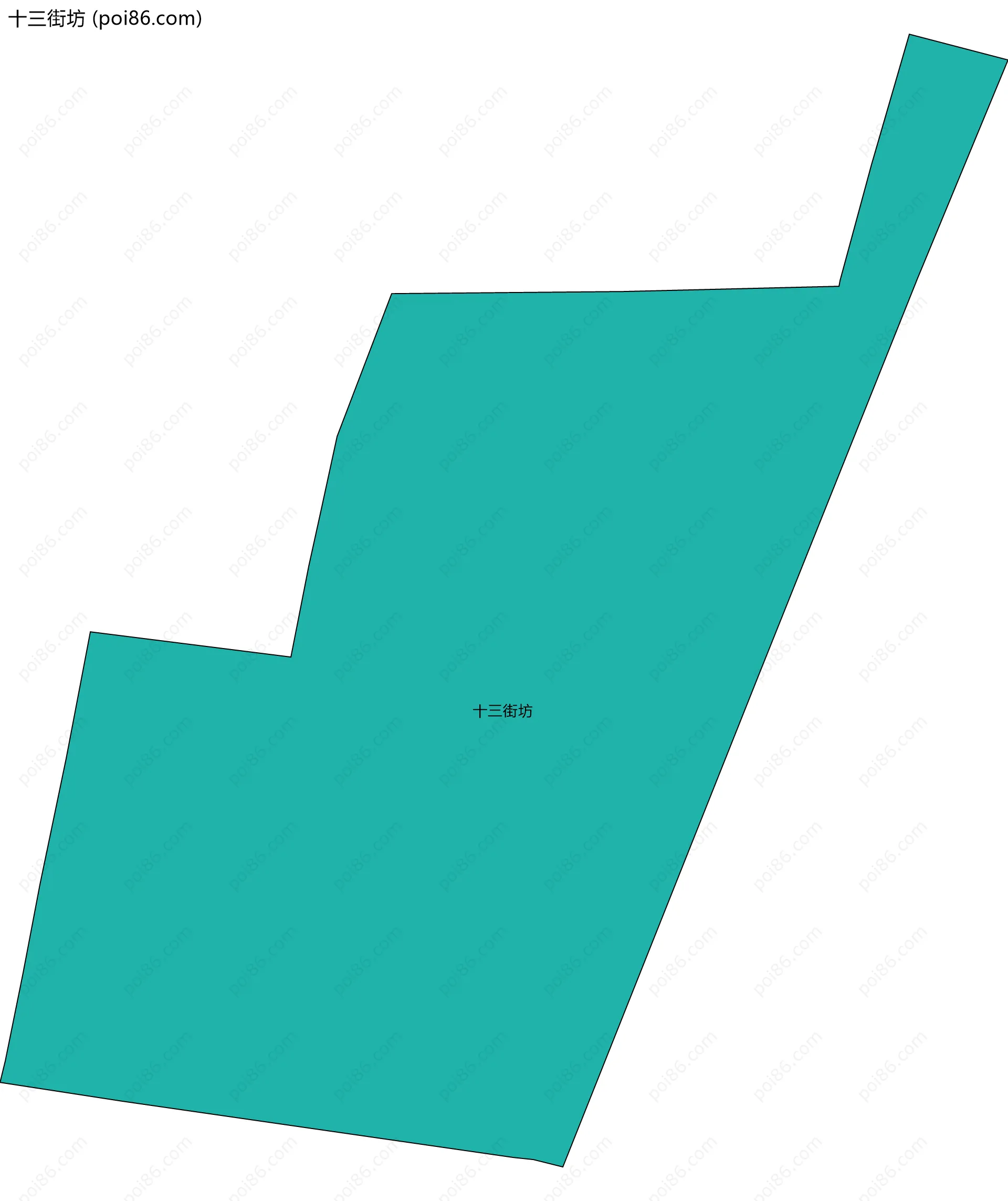 十三街坊边界地图