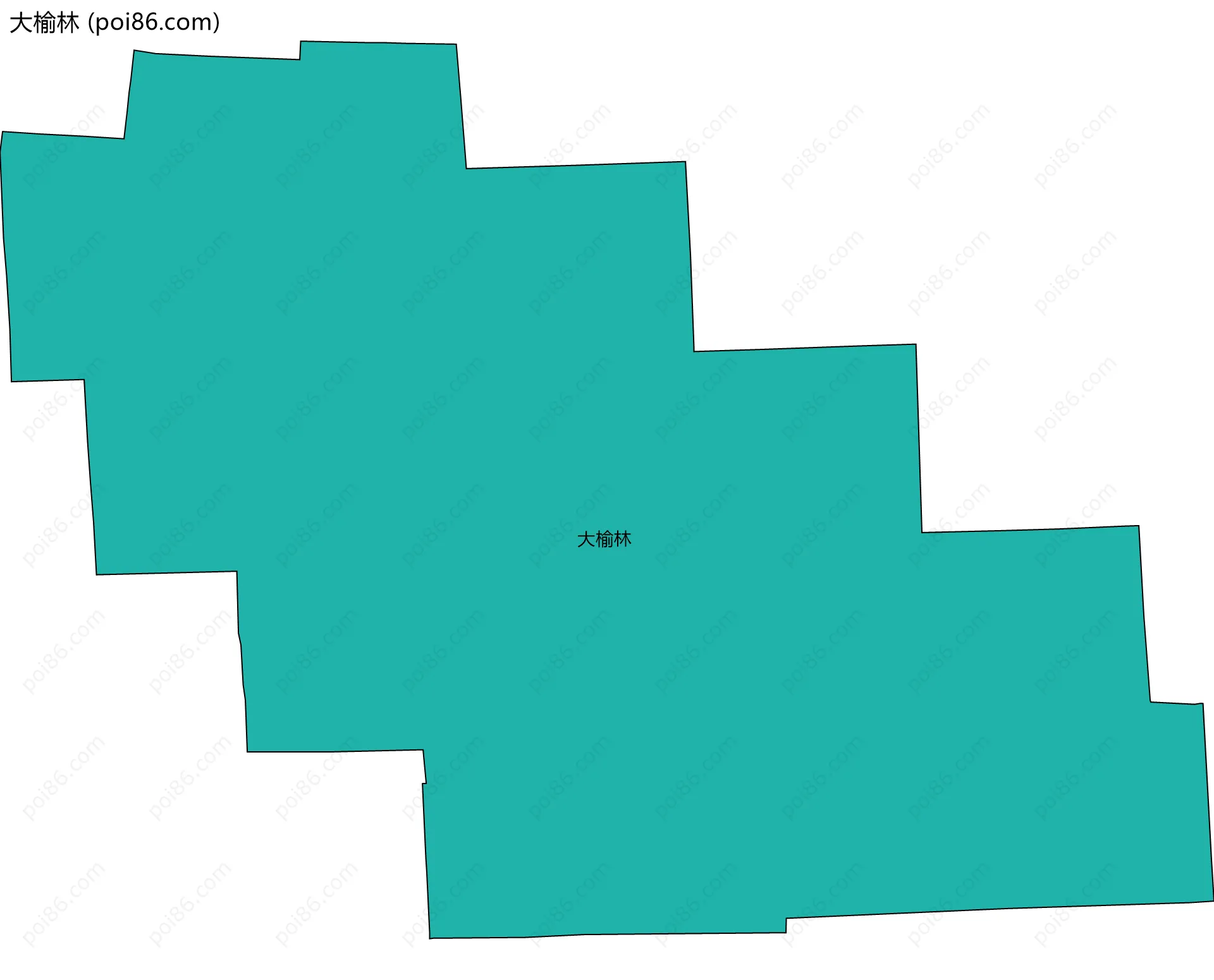 大榆林边界地图