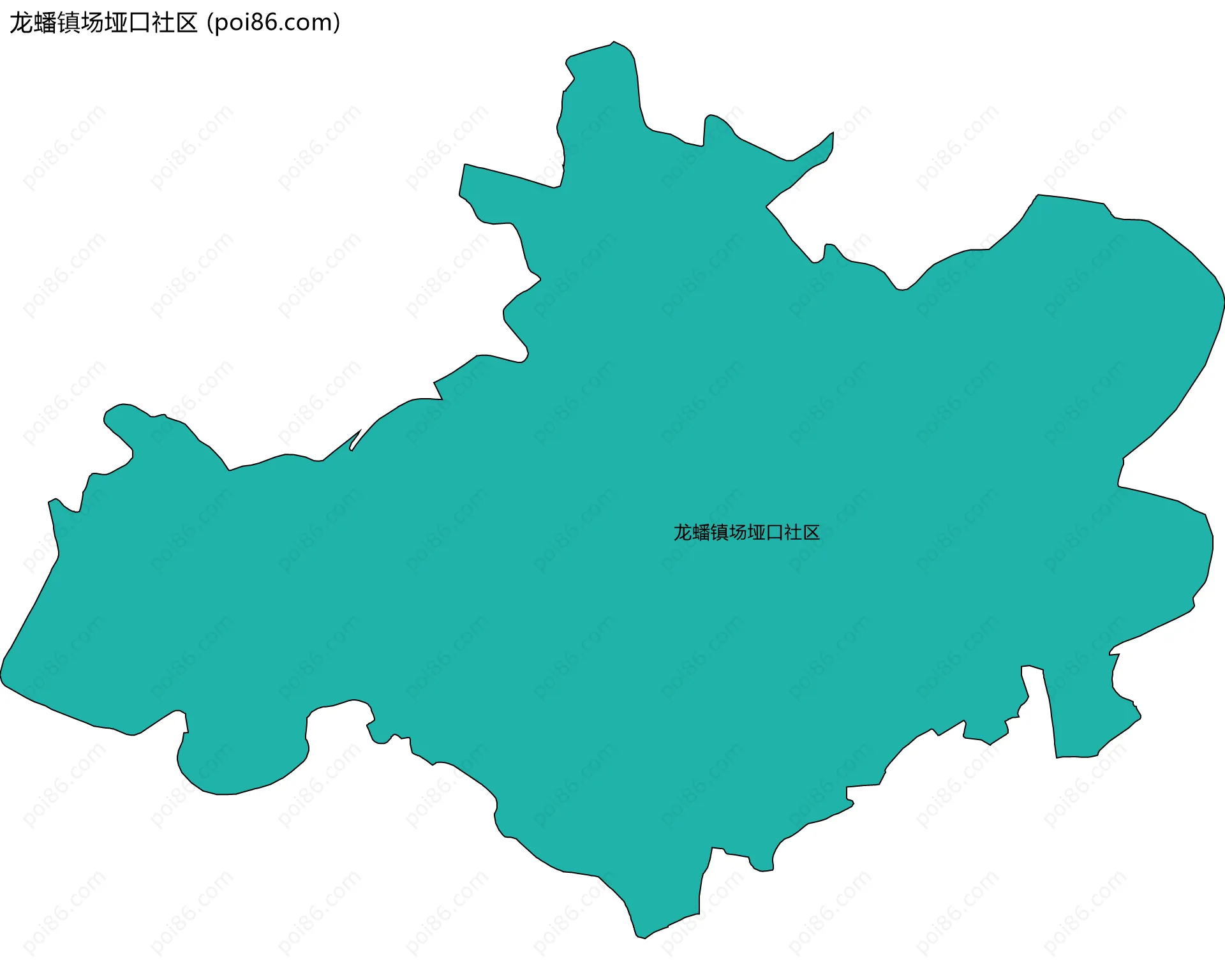 龙蟠镇场垭口社区边界地图