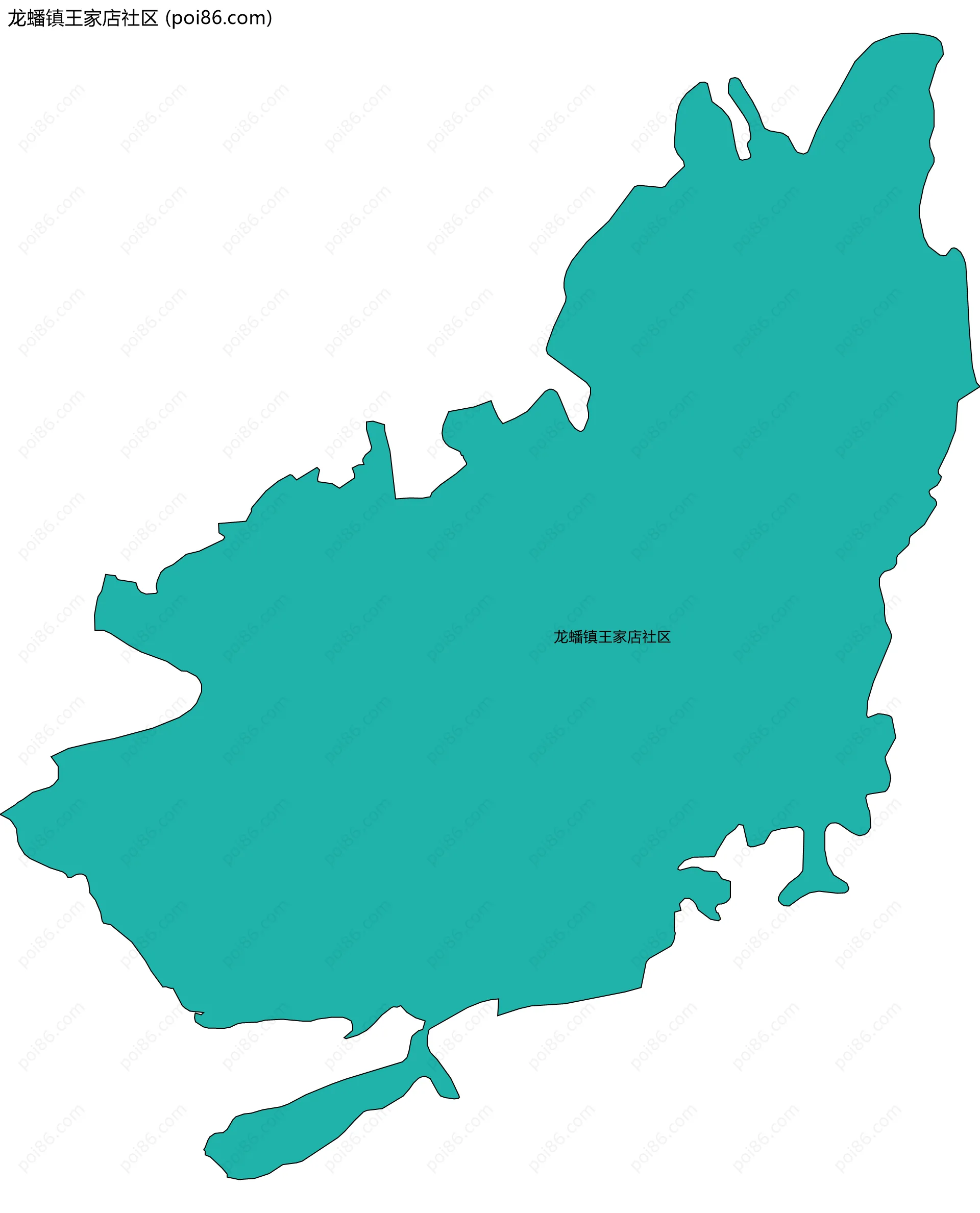 龙蟠镇王家店社区边界地图