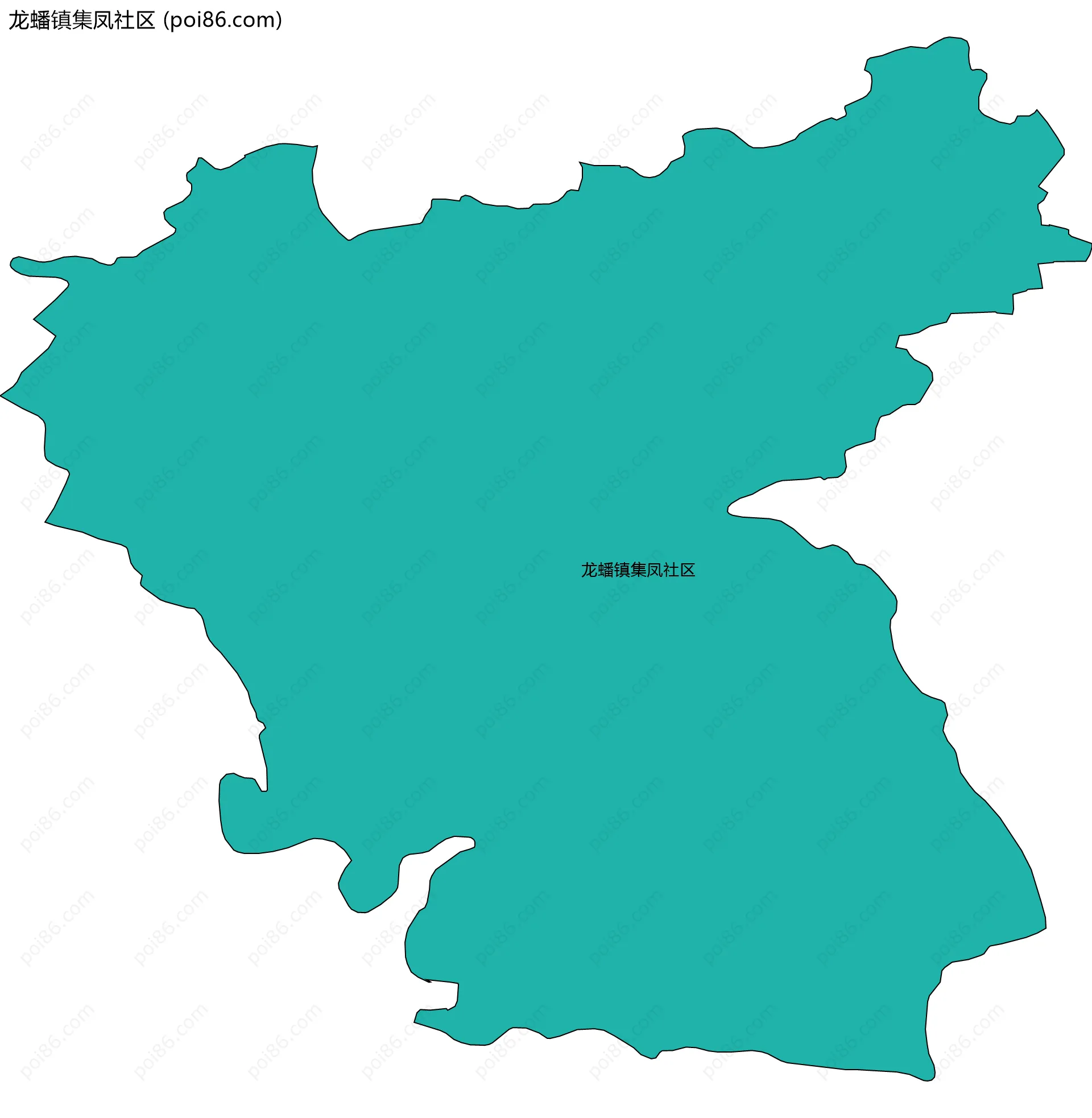 龙蟠镇集凤社区边界地图