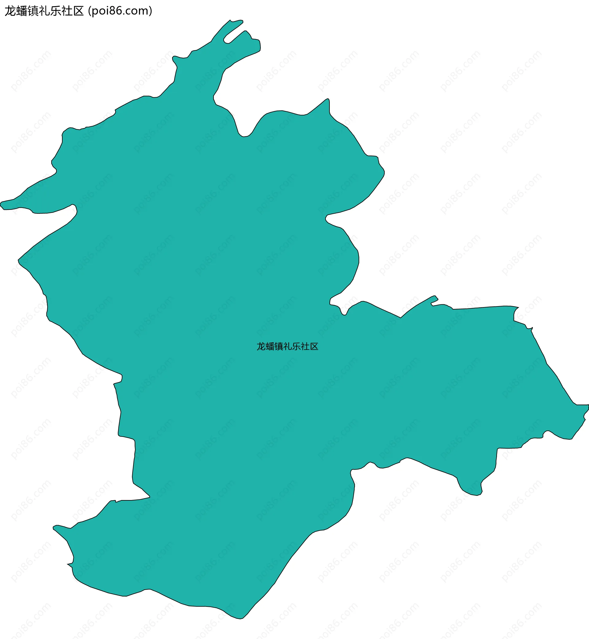 龙蟠镇礼乐社区边界地图