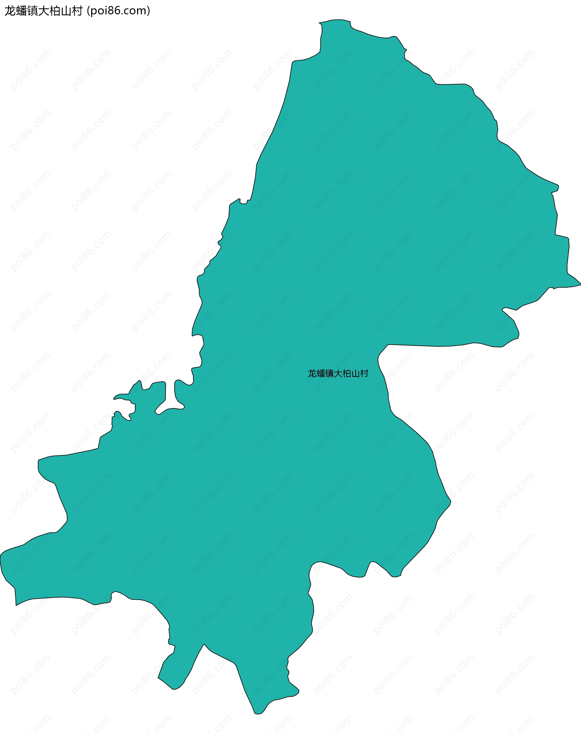 龙蟠镇大柏山村边界地图