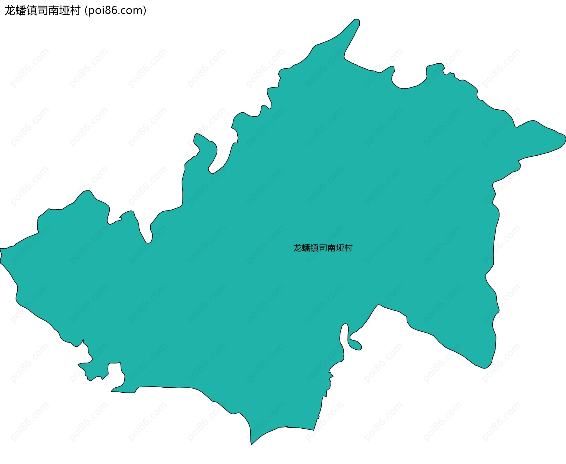 龙蟠镇司南垭村边界地图