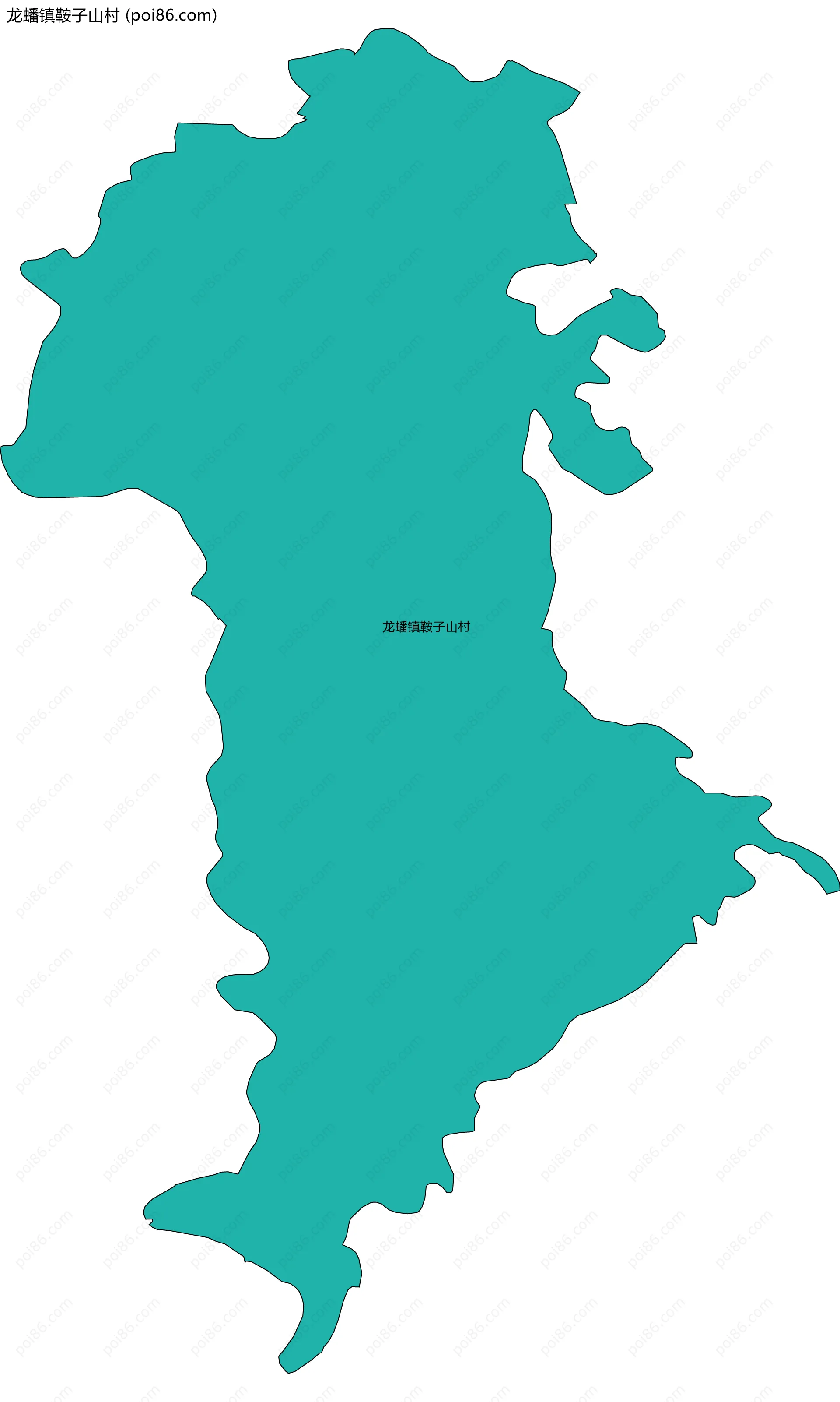 龙蟠镇鞍子山村边界地图