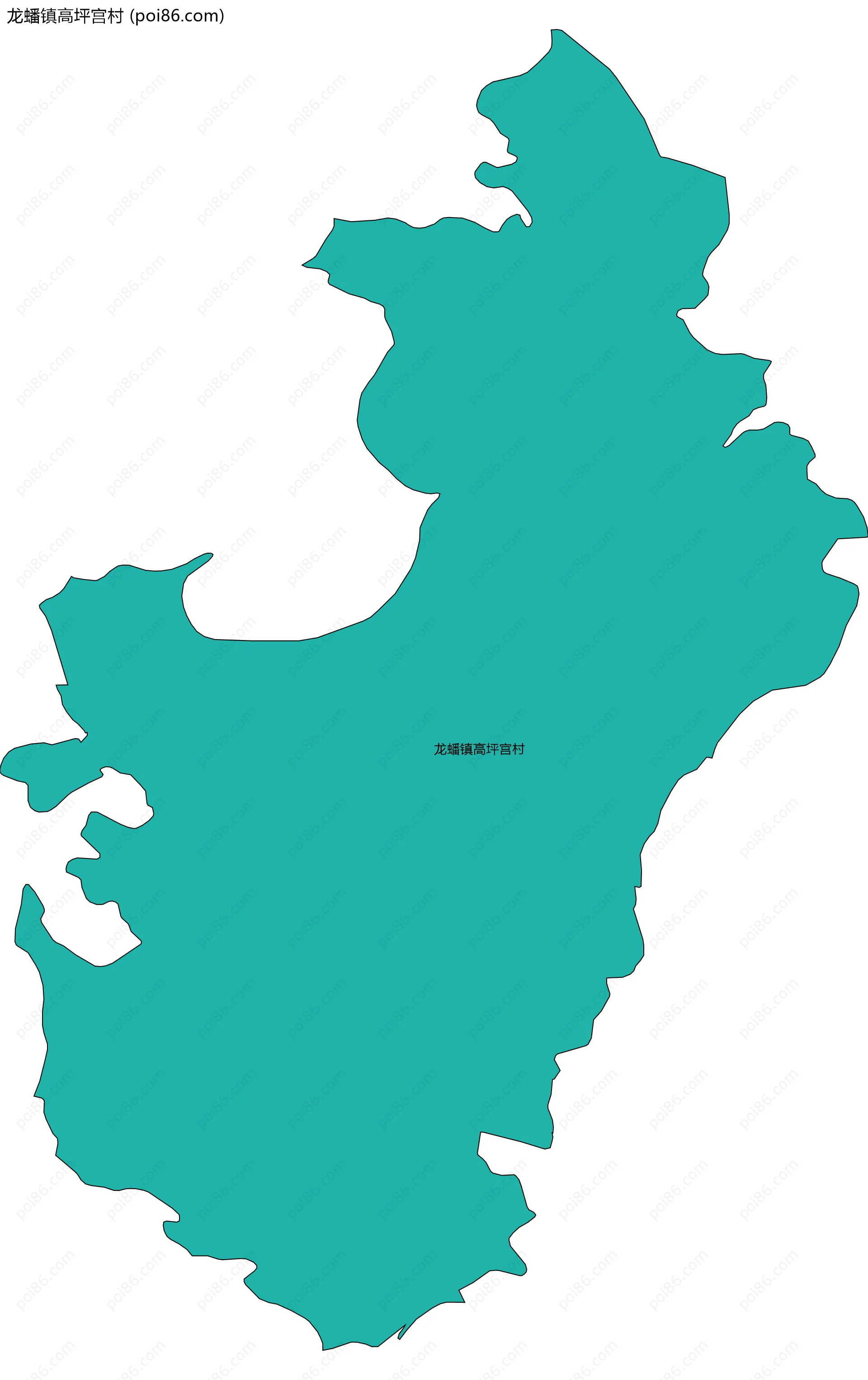 龙蟠镇高坪宫村边界地图