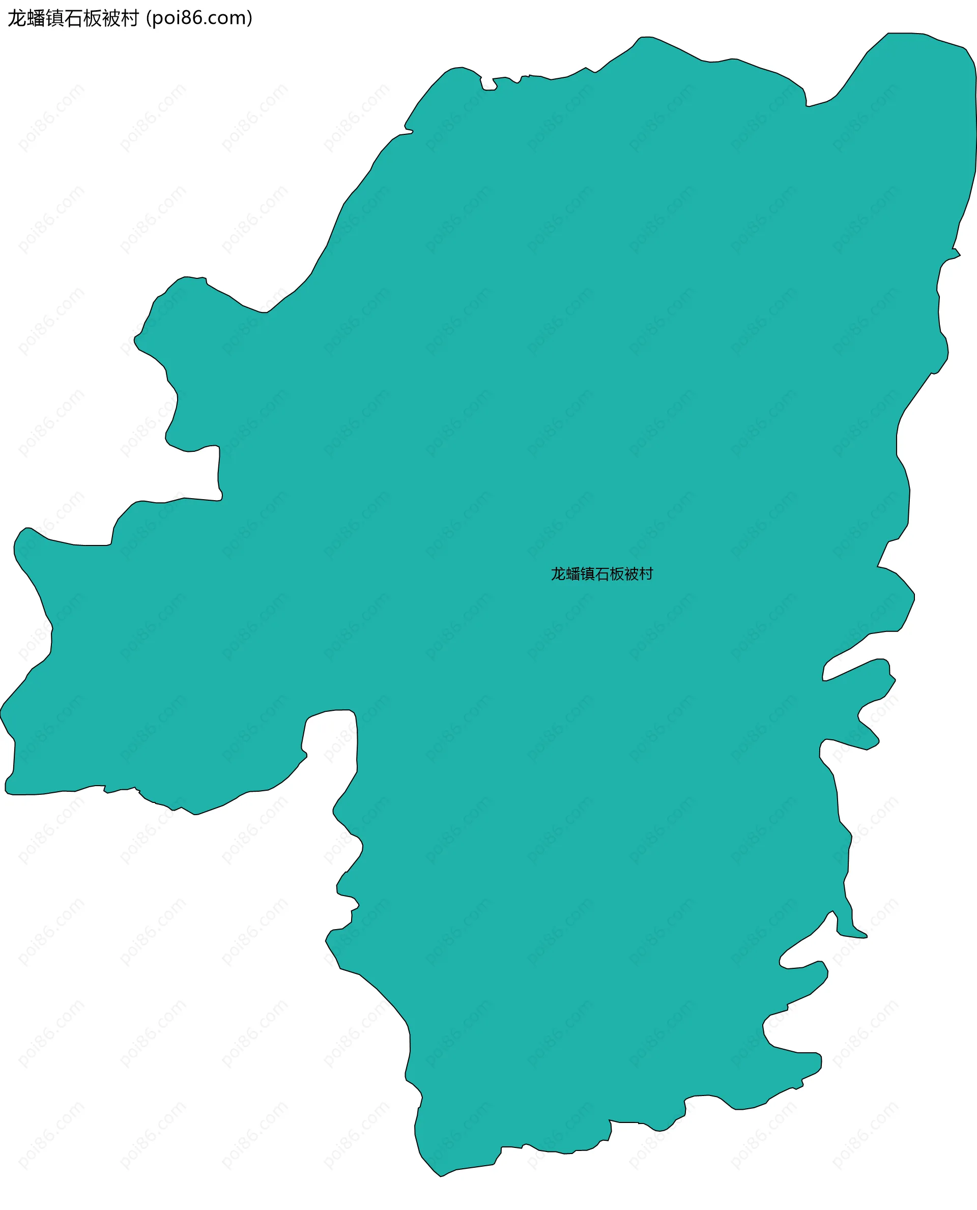 龙蟠镇石板被村边界地图